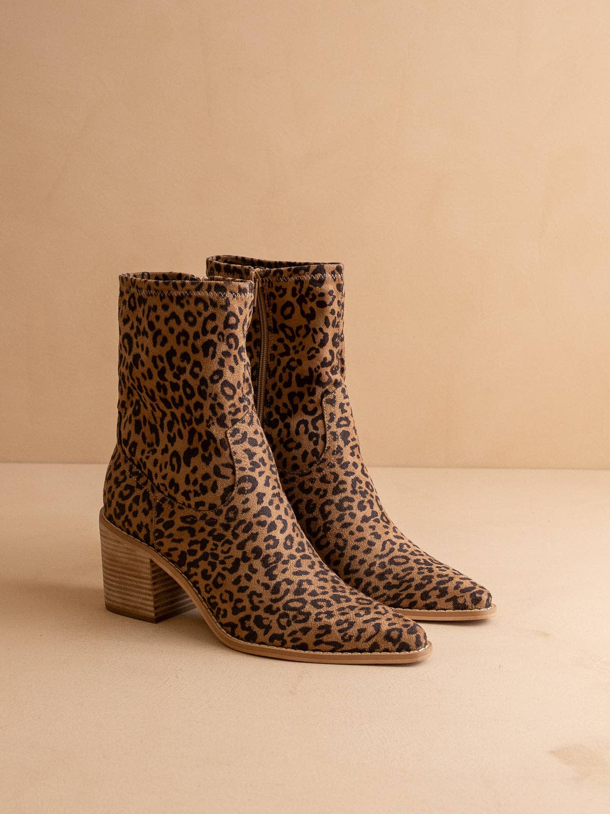 The Vienna | Leopard Sleek ankle hugging bootie