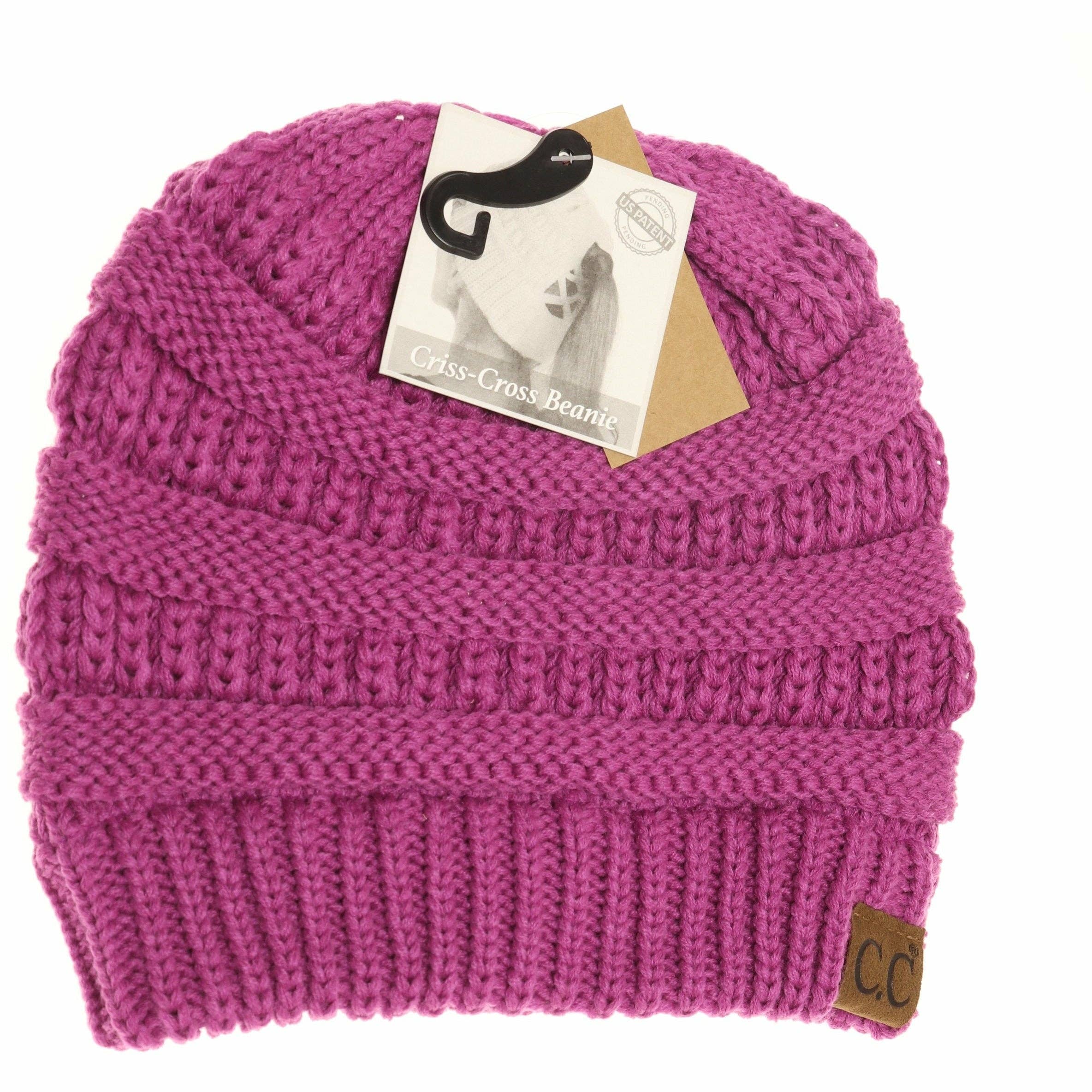 Criss-Cross Knit Beanie