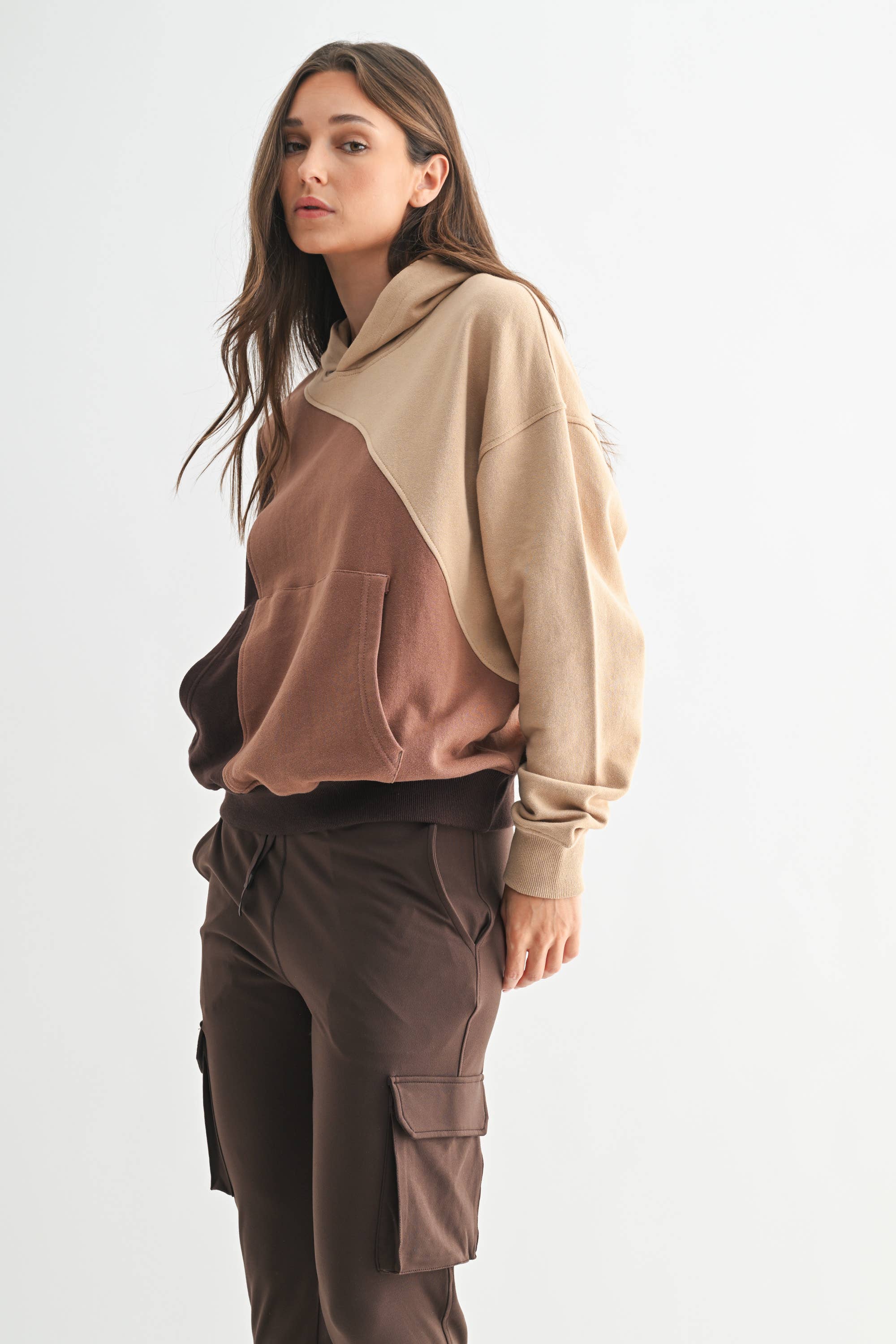 Cozy Color Fade Stripe Hoodie