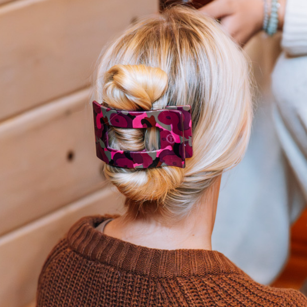 Garden Glam Large Flat Rectangle Hair Clip