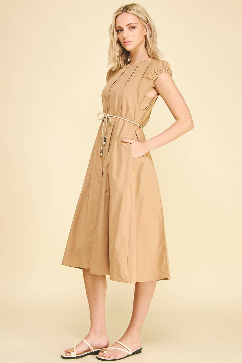 STITCH DETAILED MIDI DRESS