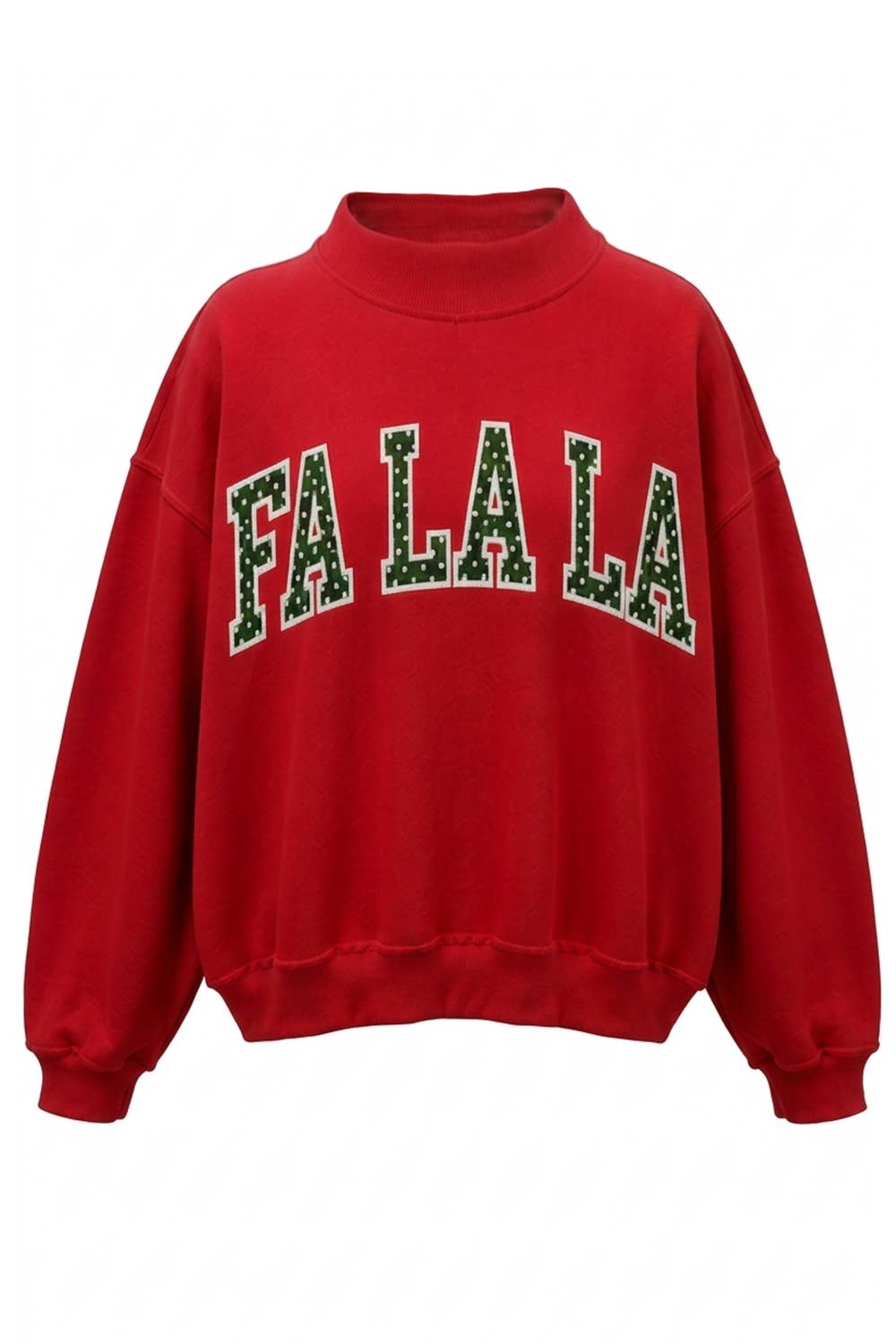 FALALA Applique Mock-Neck Sweatshirt