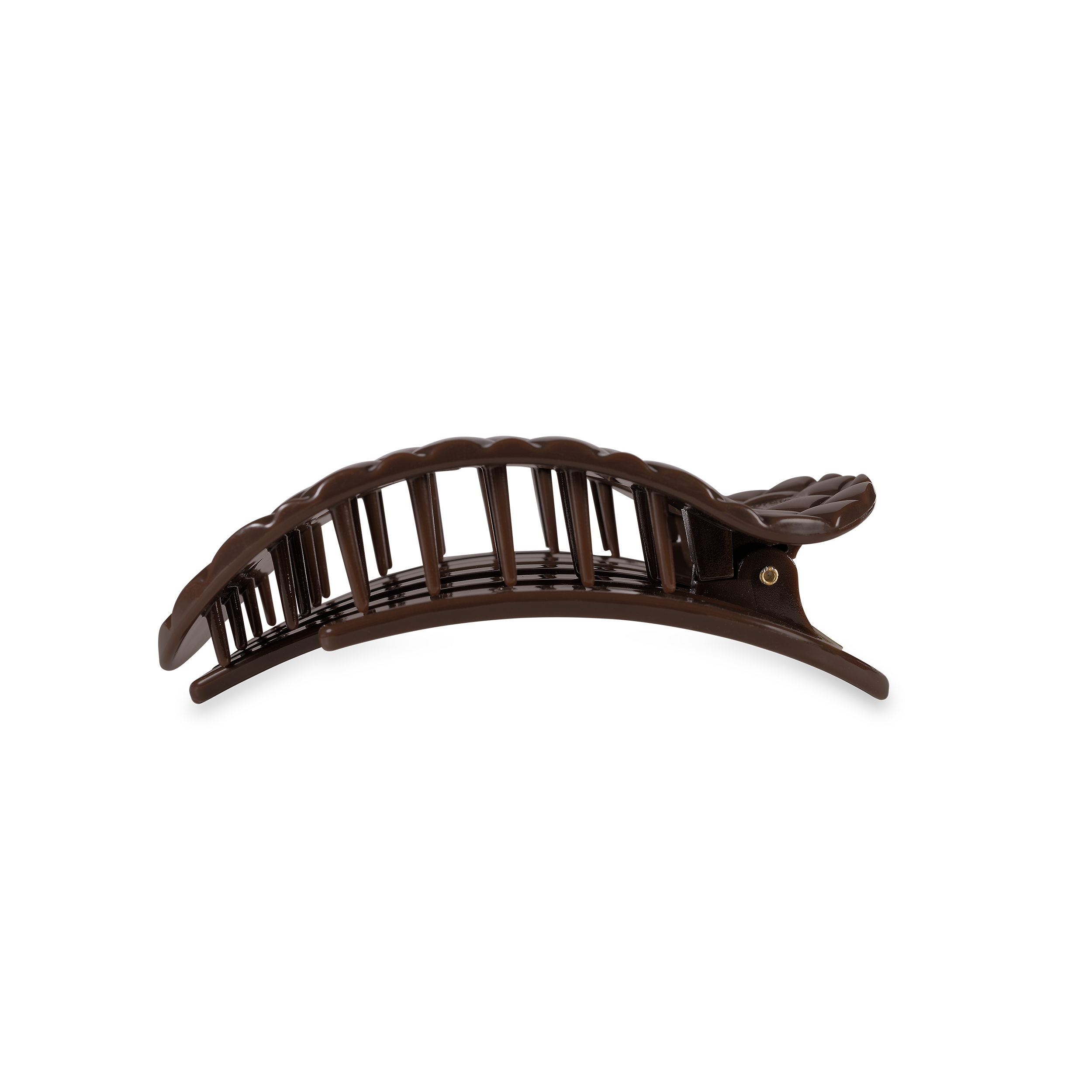 Flat Round Hair Clip | Medium | Truly Taupe Quilted