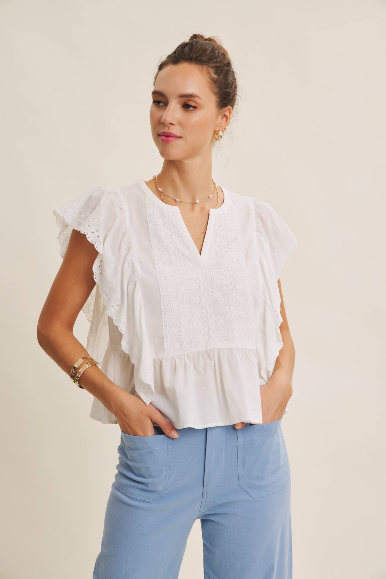 STRETCHY COTTON PANTS