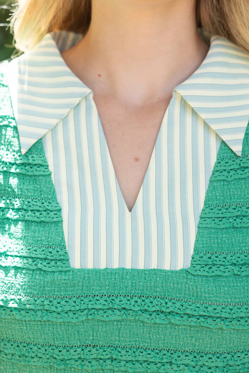 Ruffle Sleeve Textured Knit Top