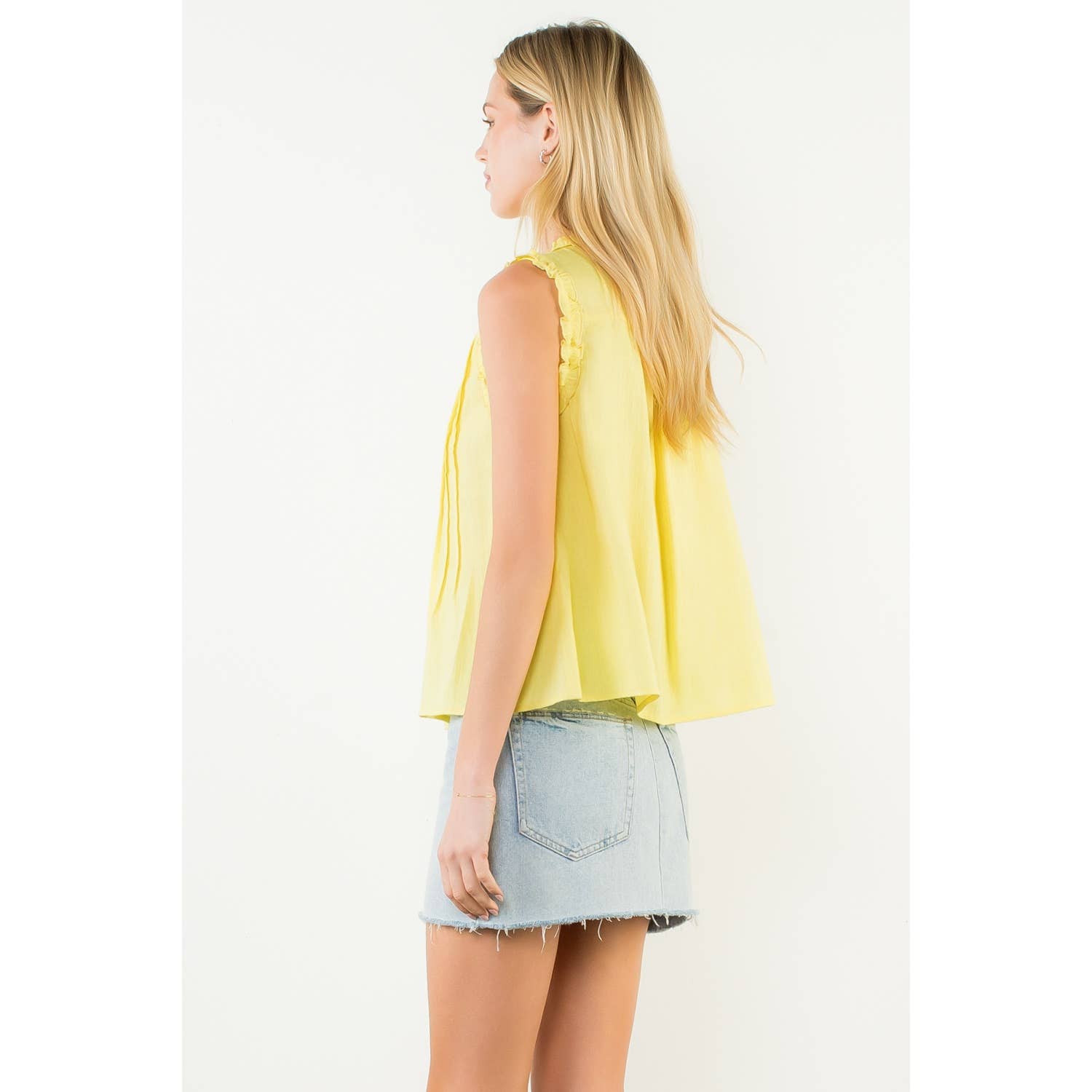 Sleeveless Ruffle Top
