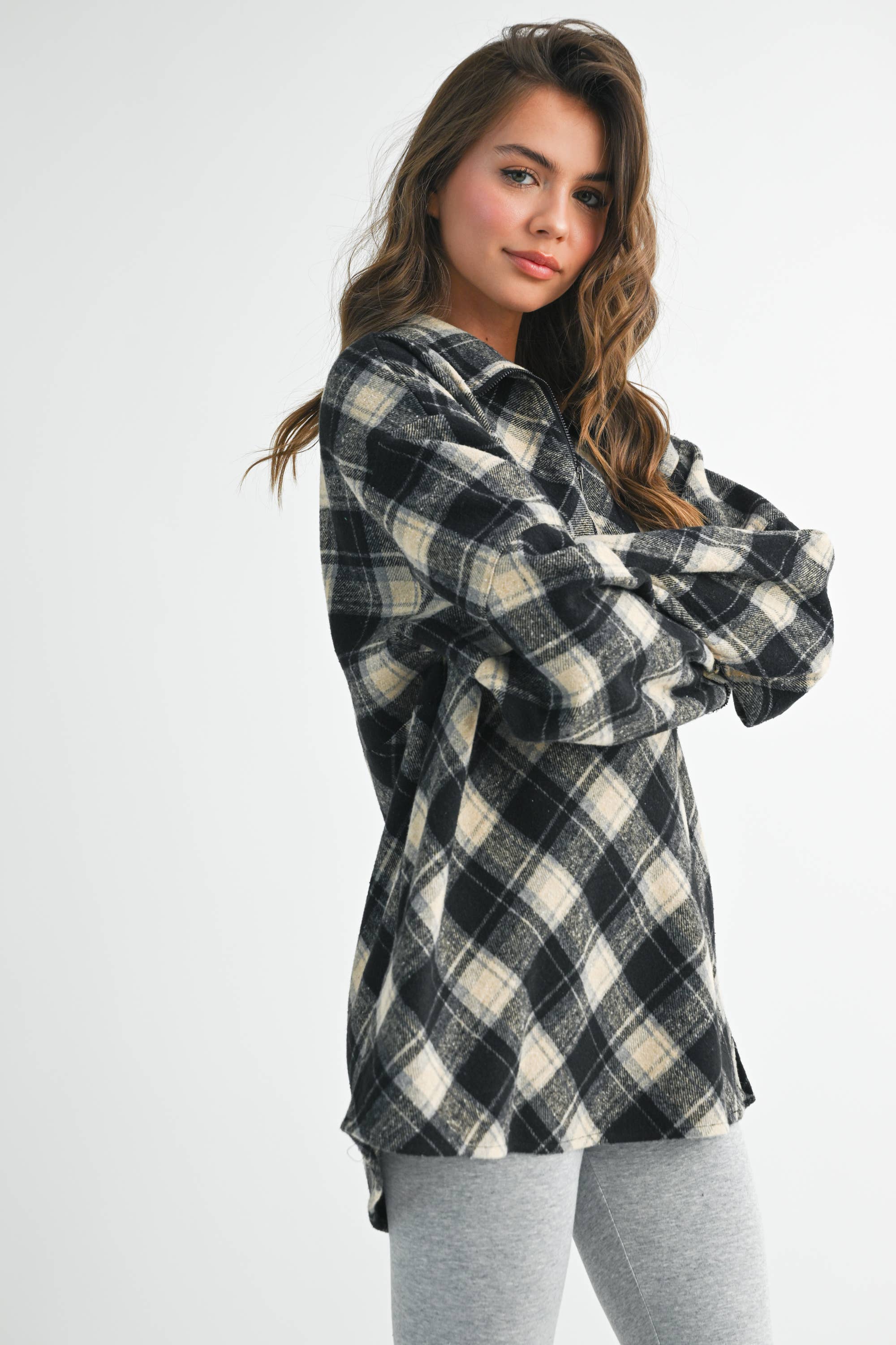 Mya Plaid Pullover