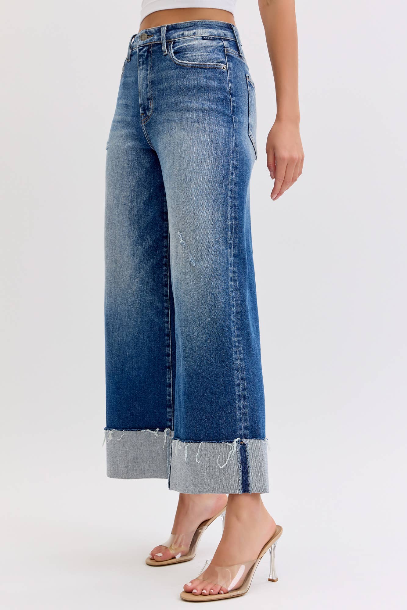 High Rise Wide Leg Cuff