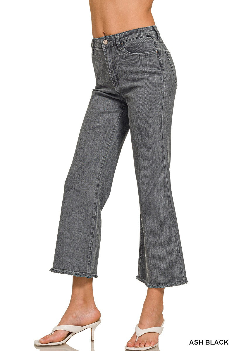 Acid Washed High Waist Bootcut Jeans