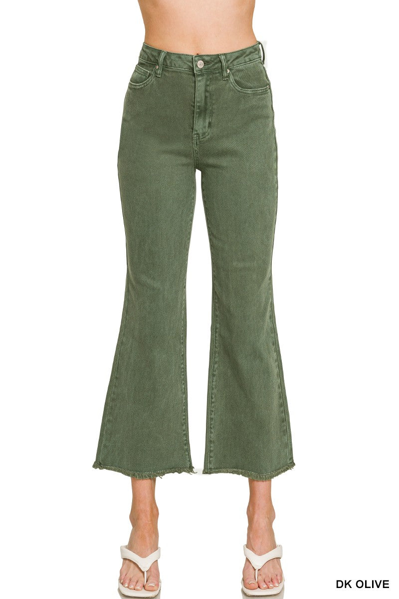 Acid Washed High Waist Bootcut Jeans