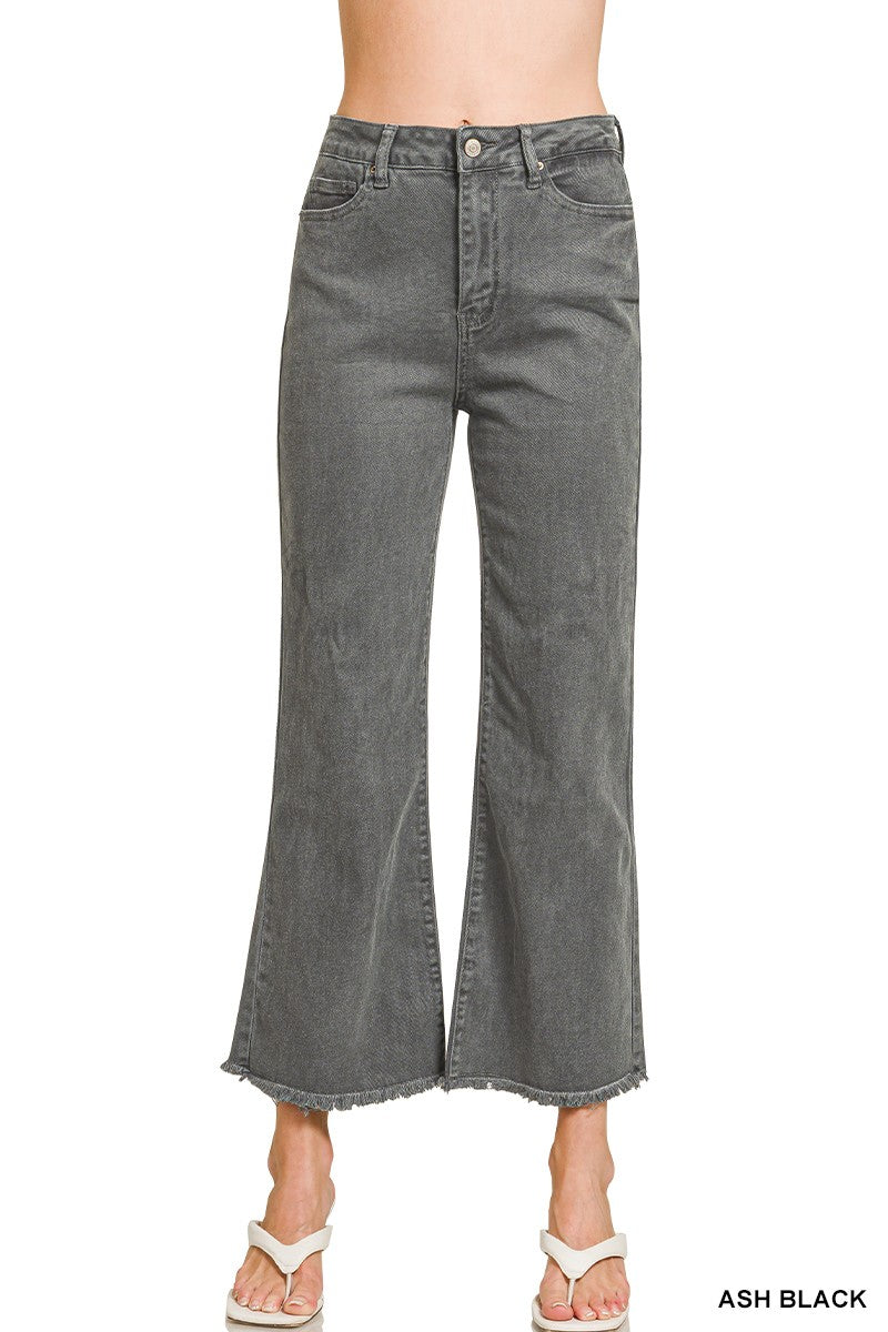 Acid Washed High Waist Bootcut Jeans
