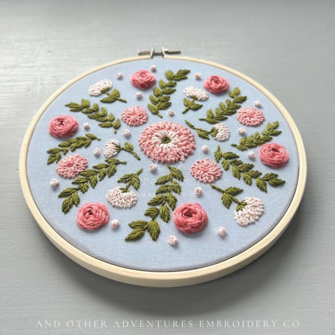 Hand Embroidery Kit - Fleur in Rosette