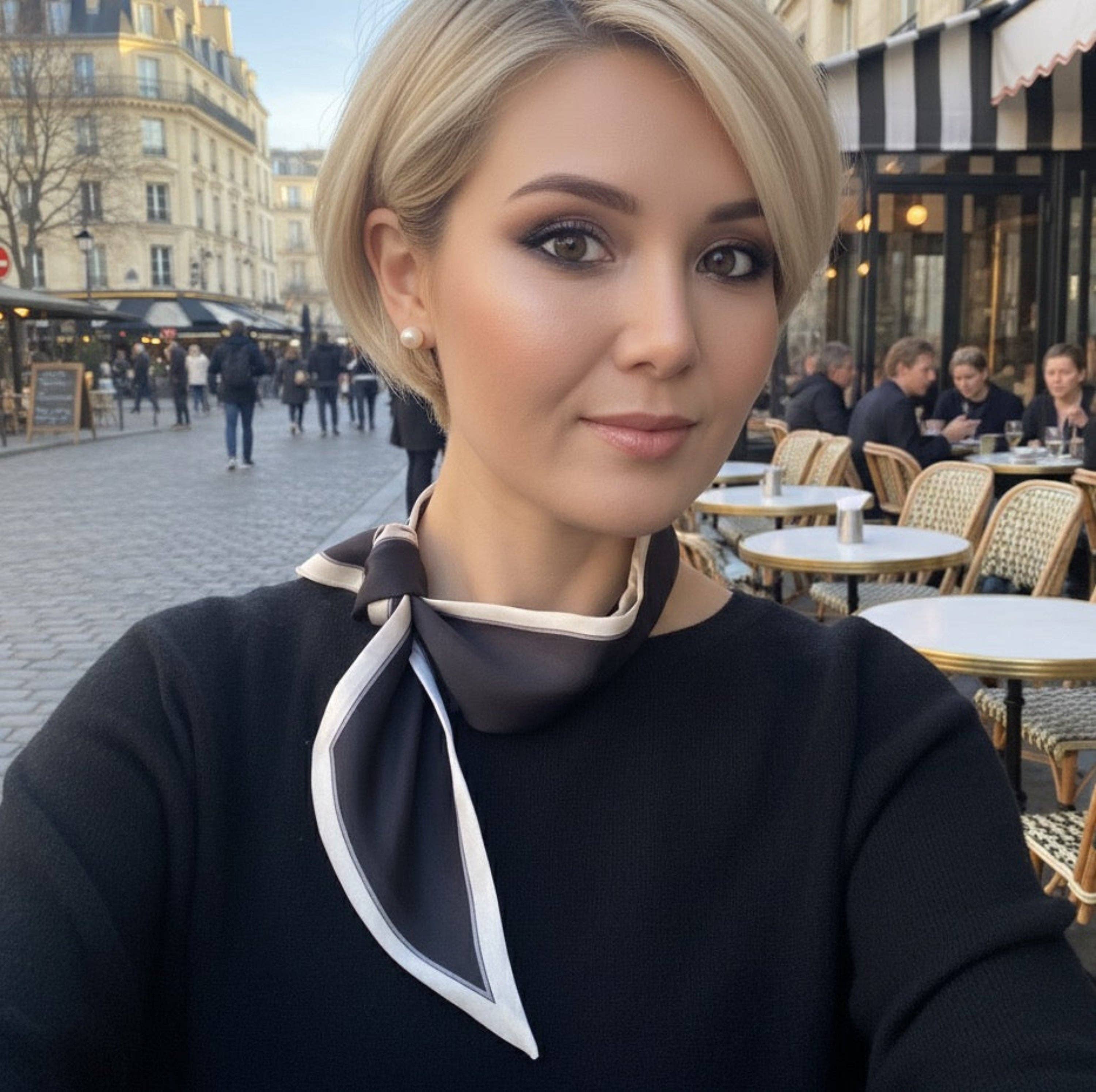 Chic Contrast Edge Ribbon Scarf – Stylish Accent for Bags, Hair & More