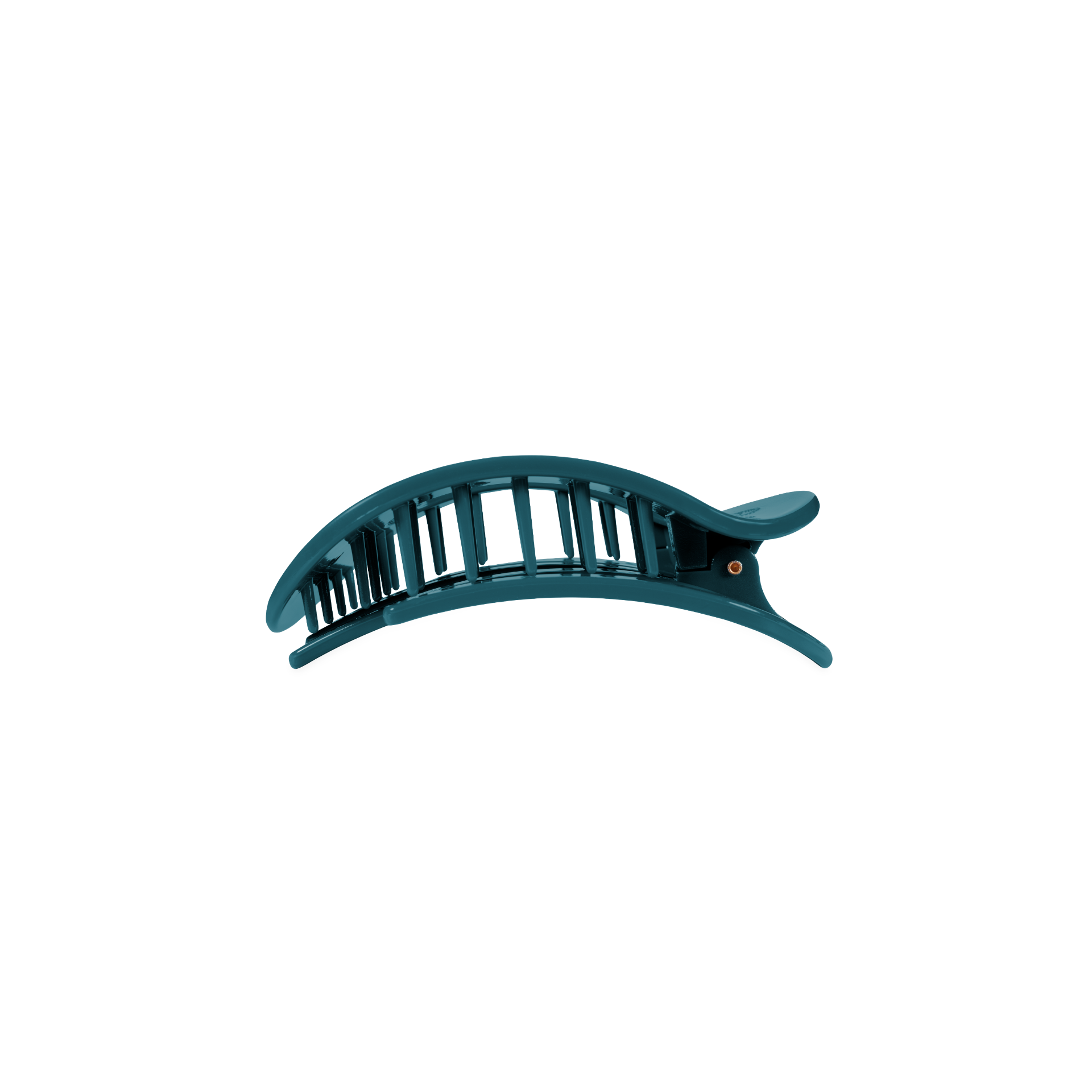 Teal With It Small Flat Round Hair Clip