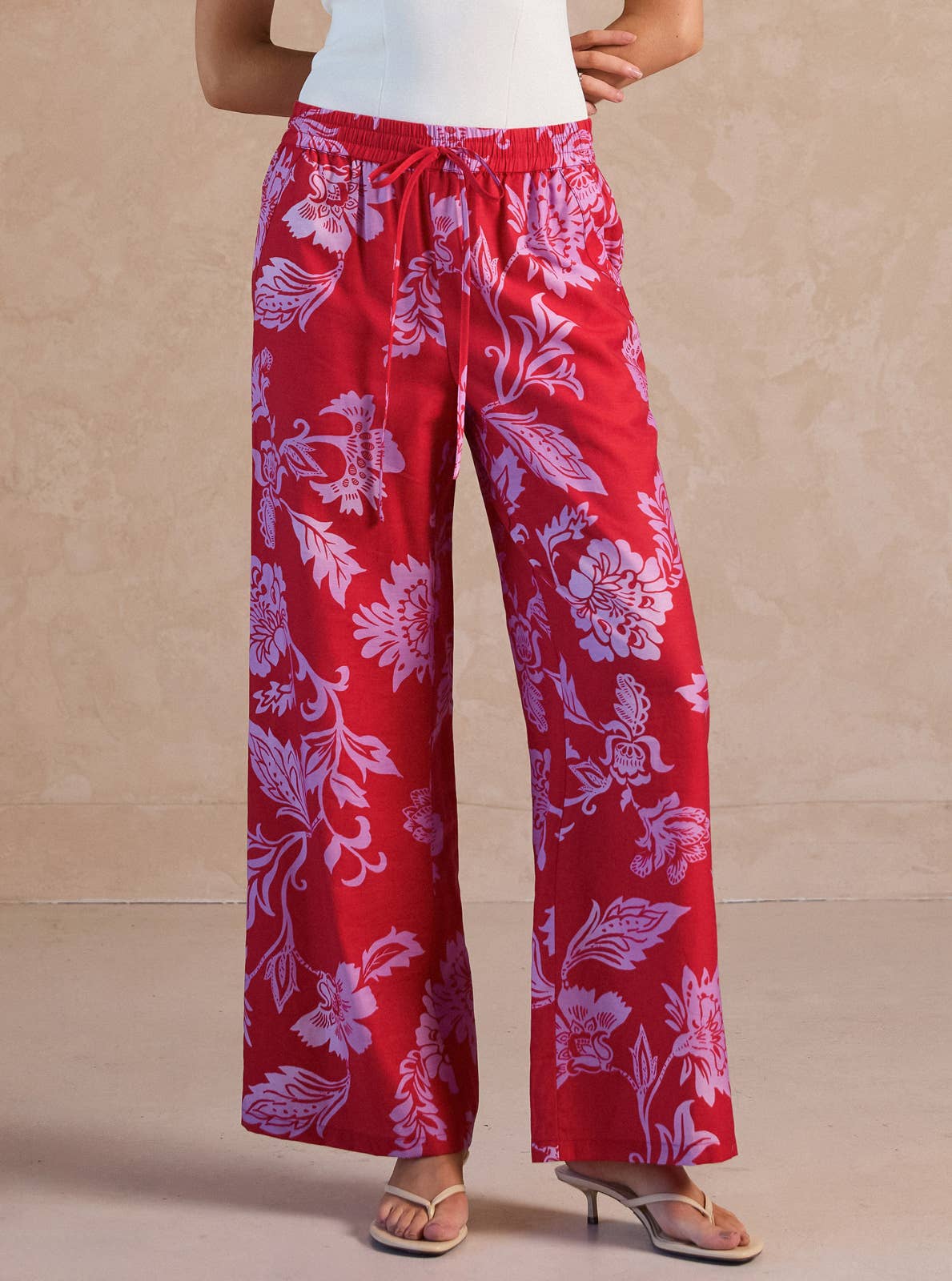 Floral Print Wide Leg Pant