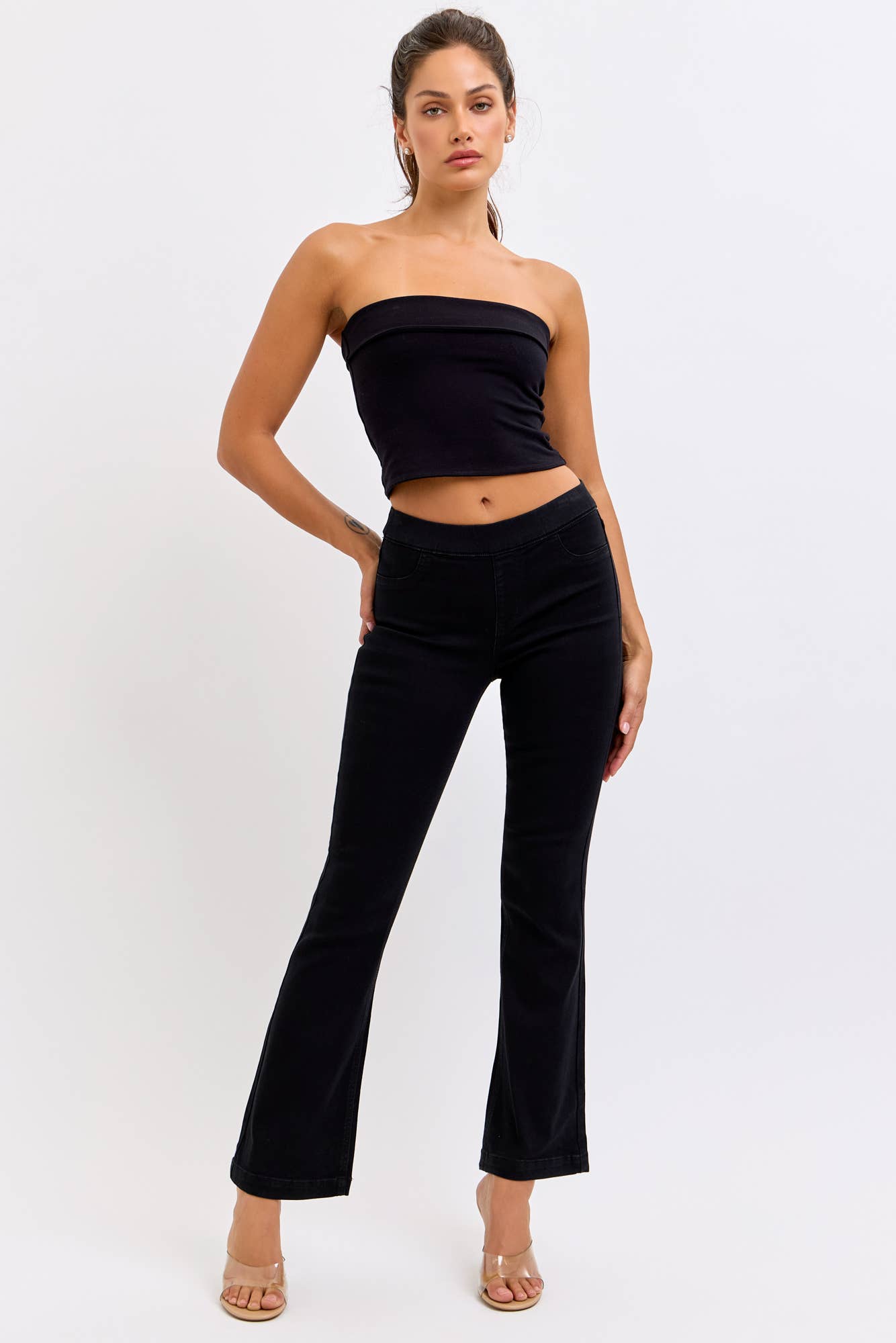 Black Flared Jegging