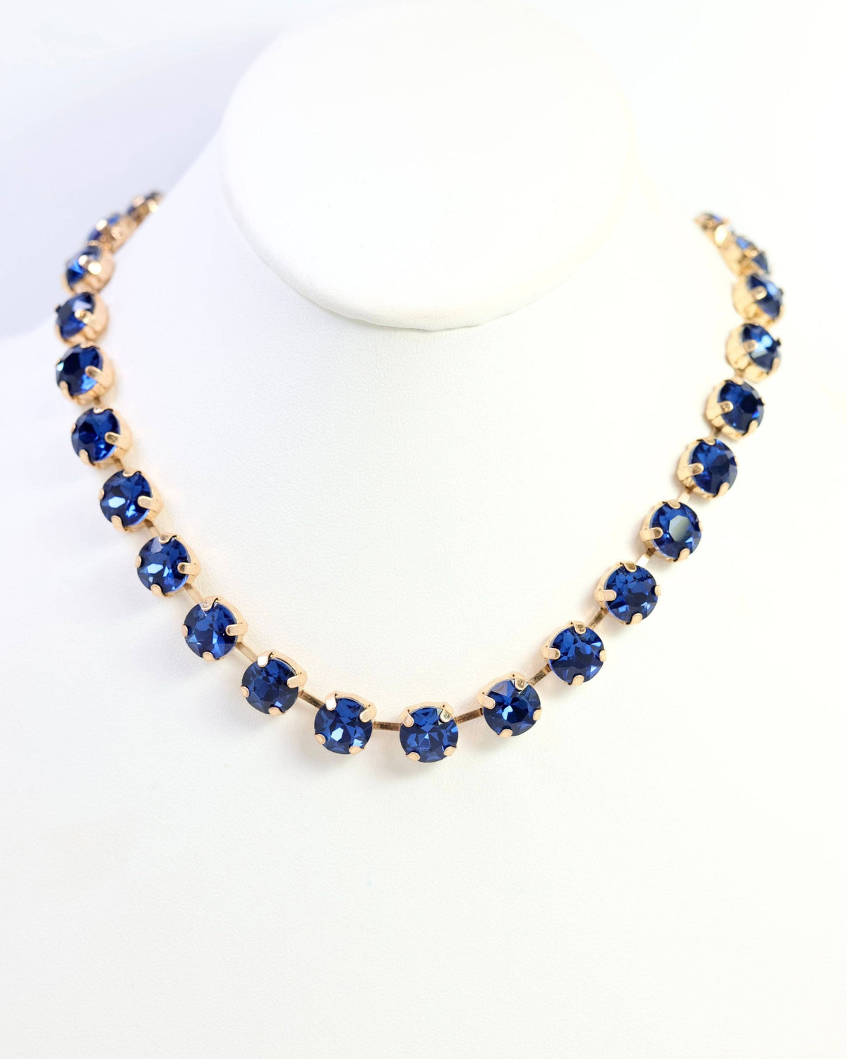 Andi Rhinestone Necklace Sapphire