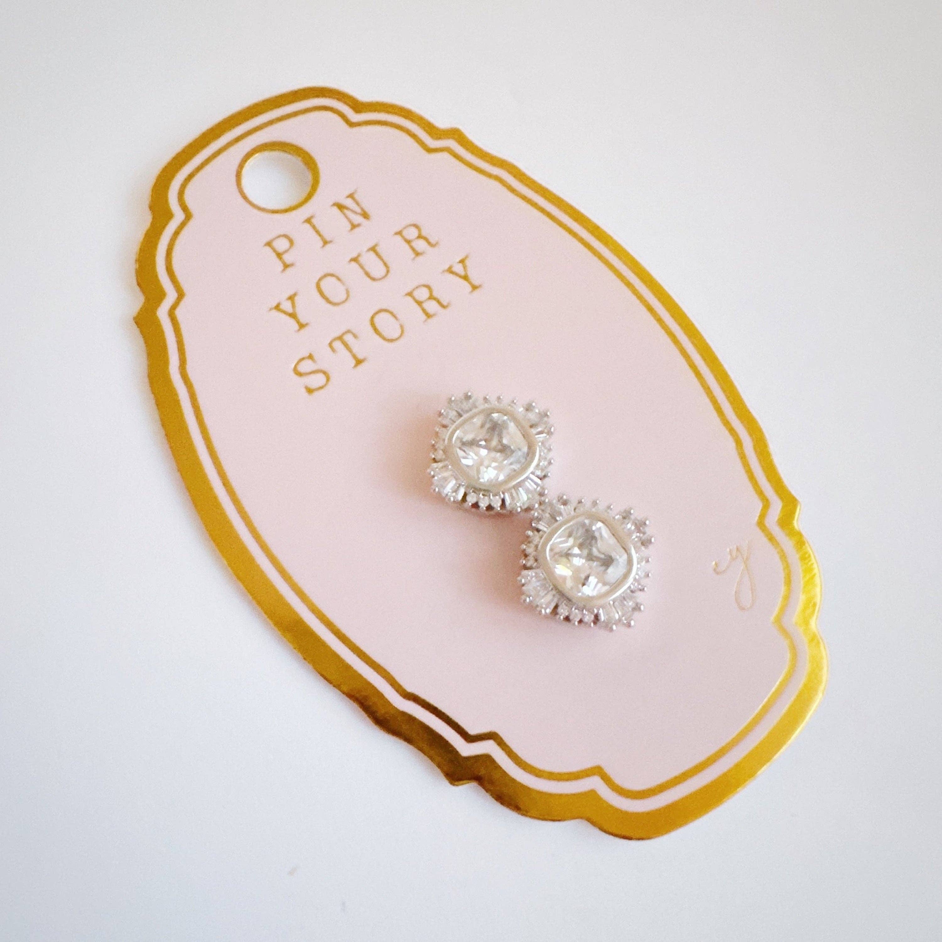 Radiant Sparkle Brooch – Abstract Design, Scarf Magnetic Brooch Pin