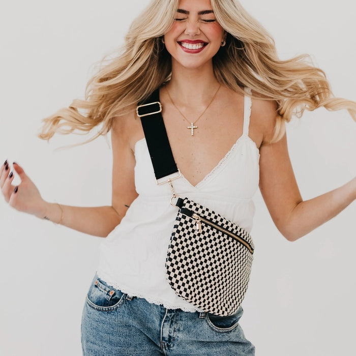 Westlyn Bum Bag - Checkered Black