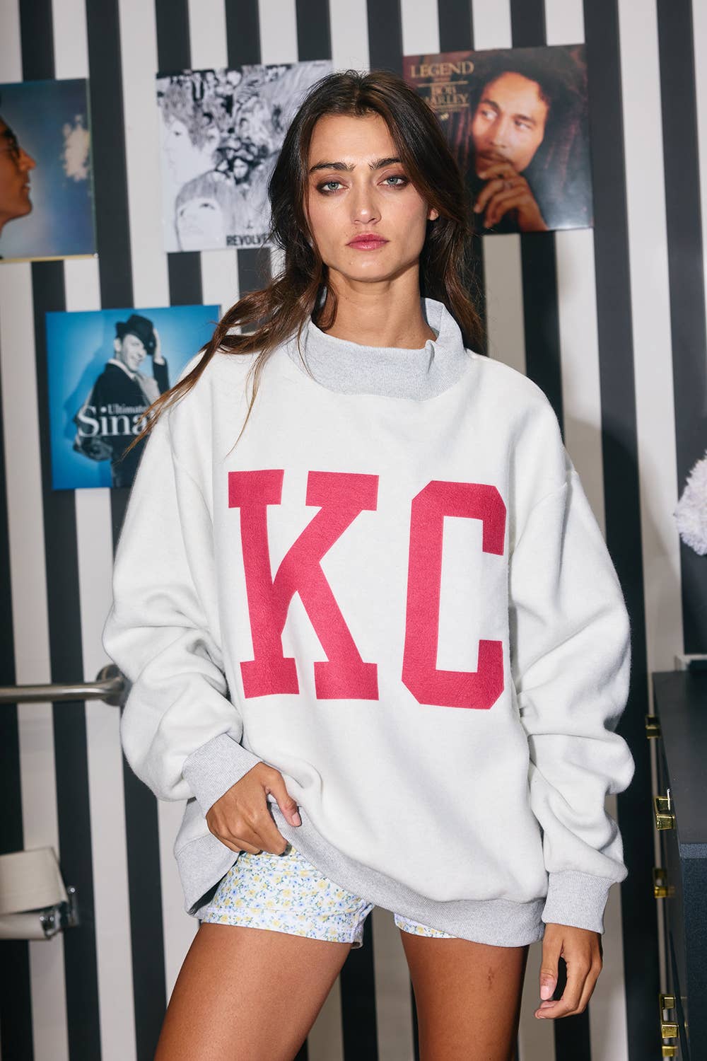 KANSAS 'KANSAS CITY & KC' Reversible Mock-neck