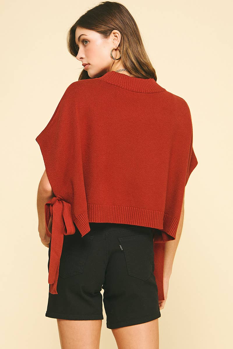 KNIT SWEATER WITH SIDE TIE