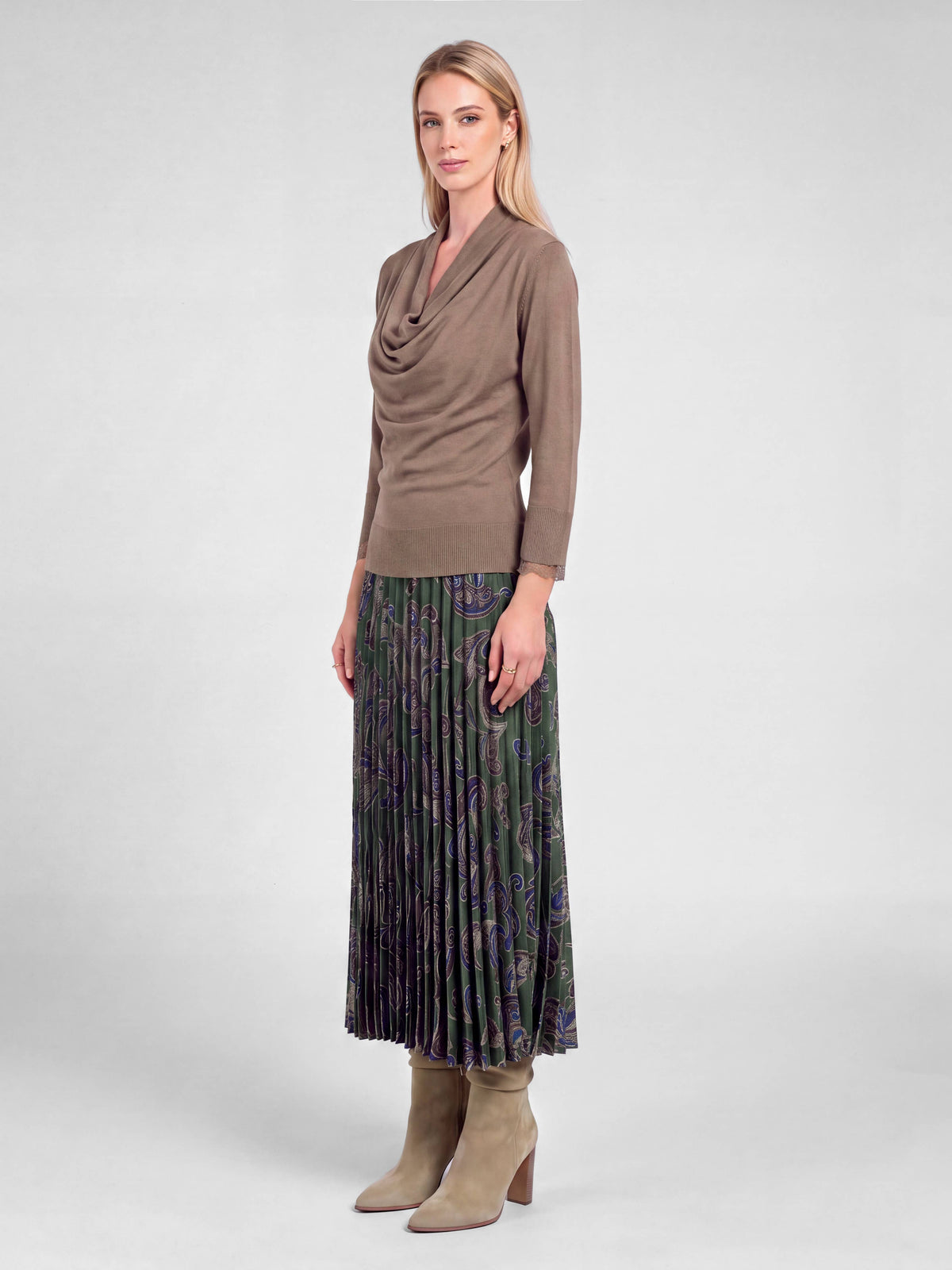 Cowl-neck Knit Sweater