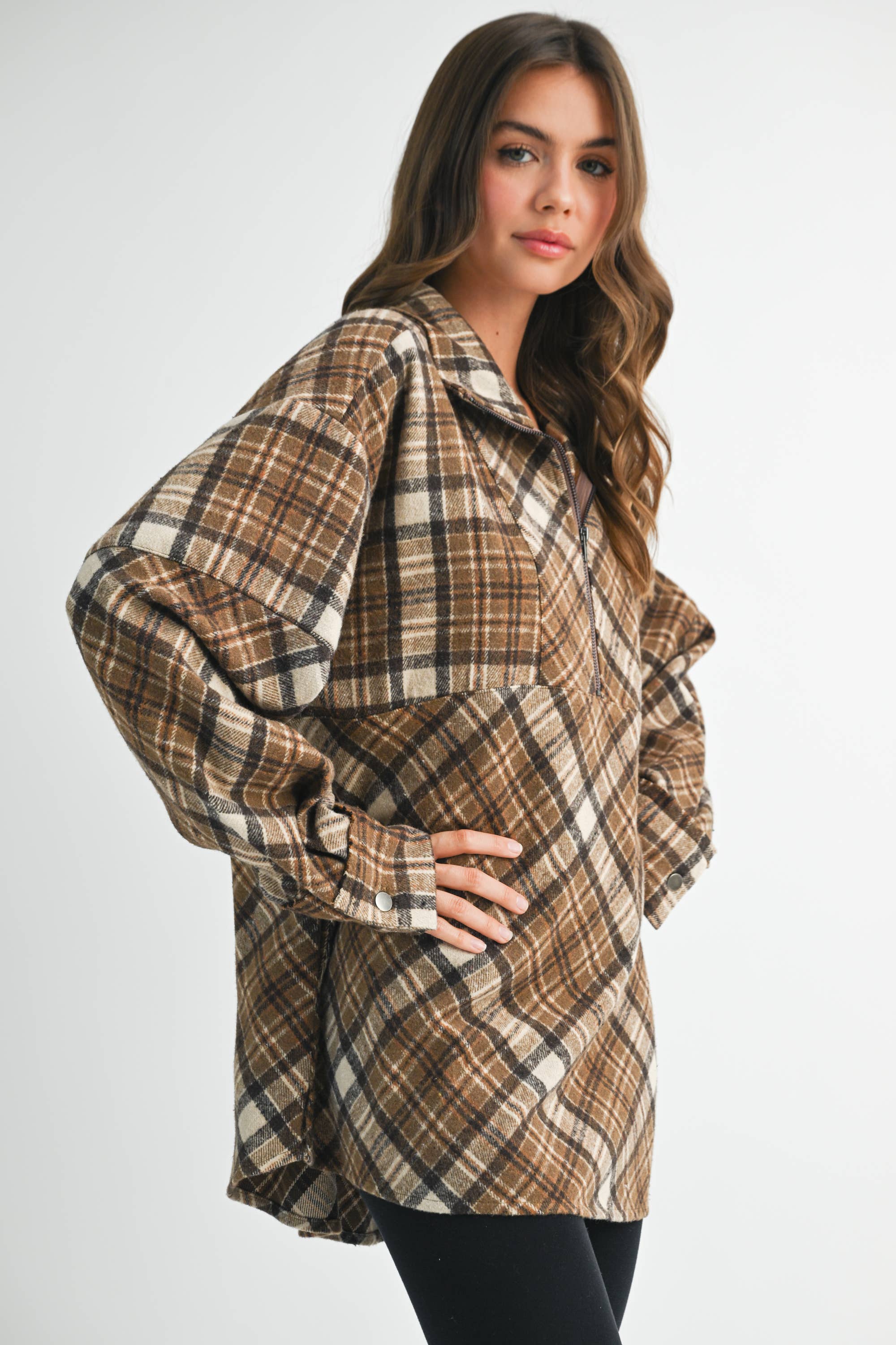 Mya Plaid Pullover