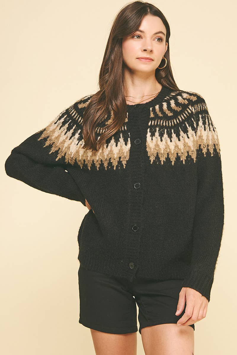 VINTAGE GEOMETRIC CARDIGAN