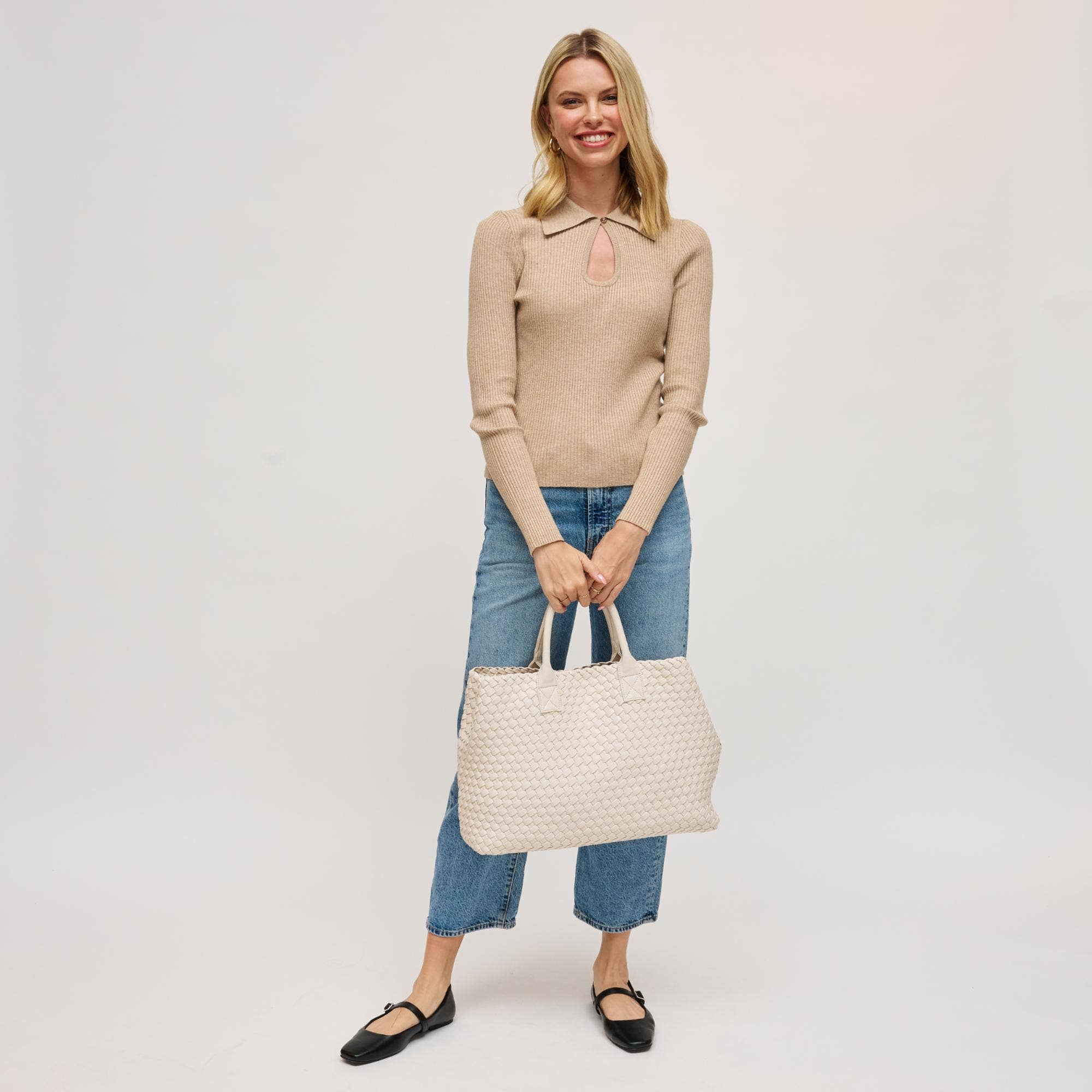 Ithaca Woven Vegan Leather Tote