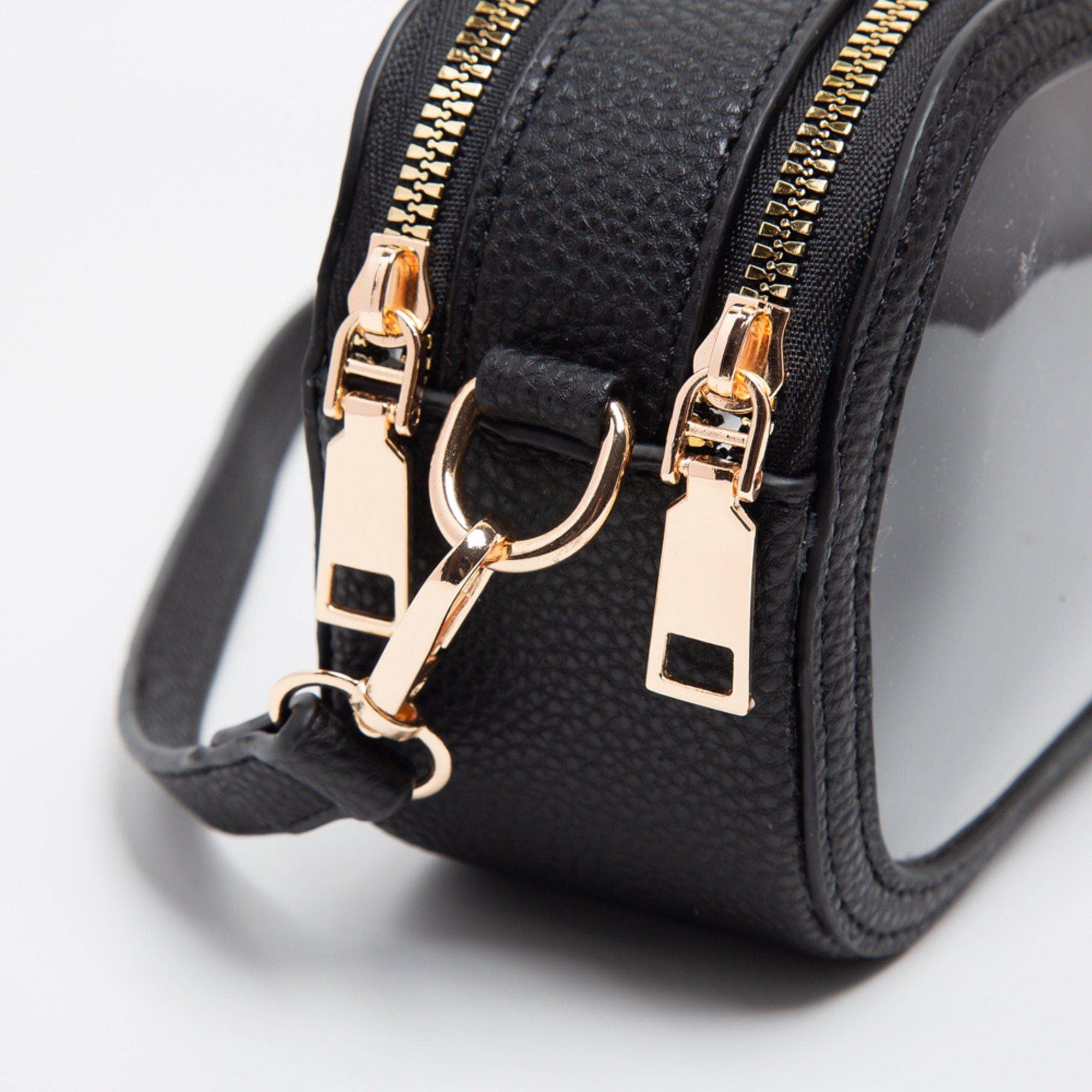 Double Zipper Oval Clear Bag