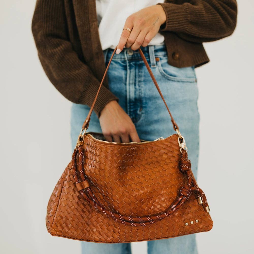 Woven Nikki Slouchy Shoulder Bag