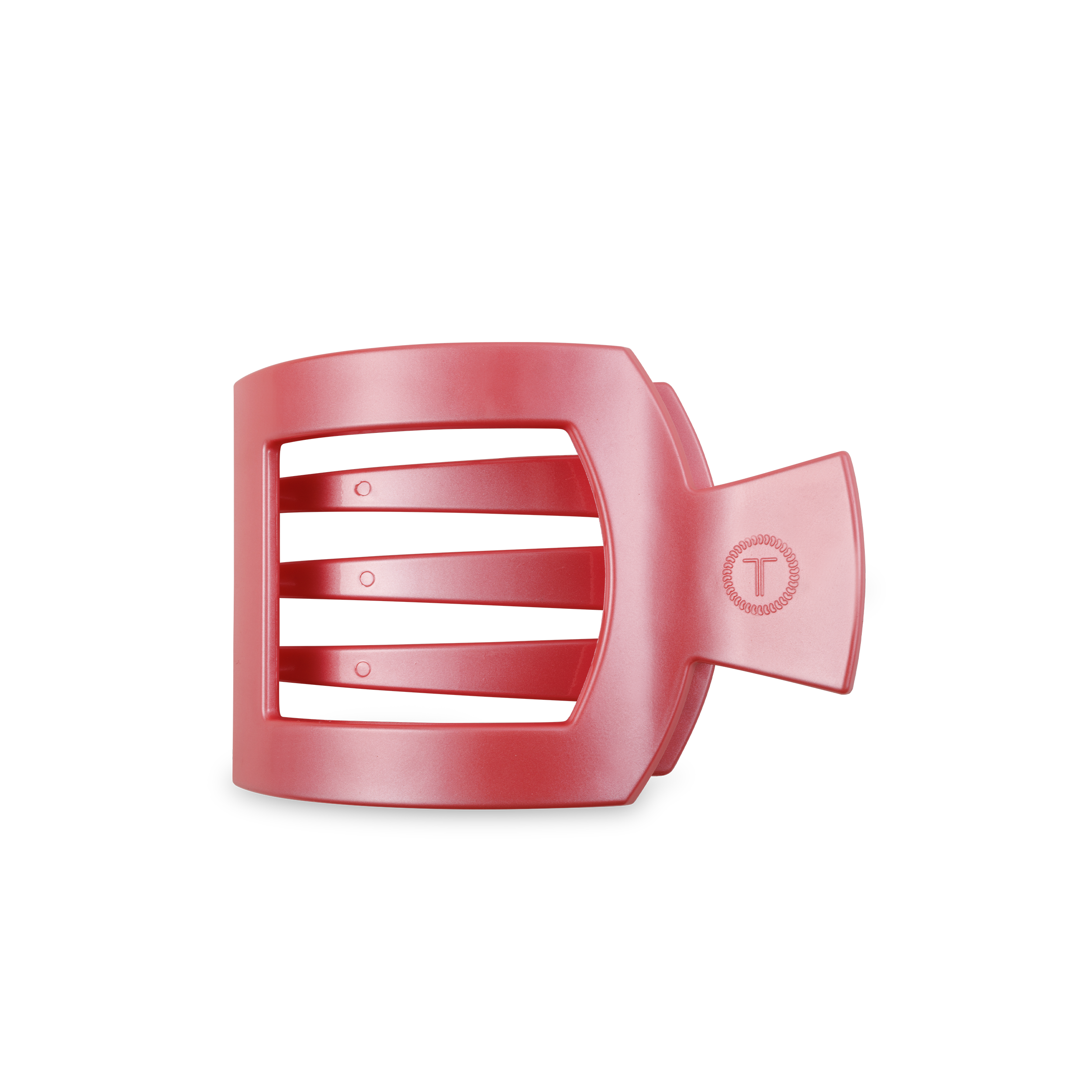 Square Flat Hair Clip | Medium | Calming Coral
