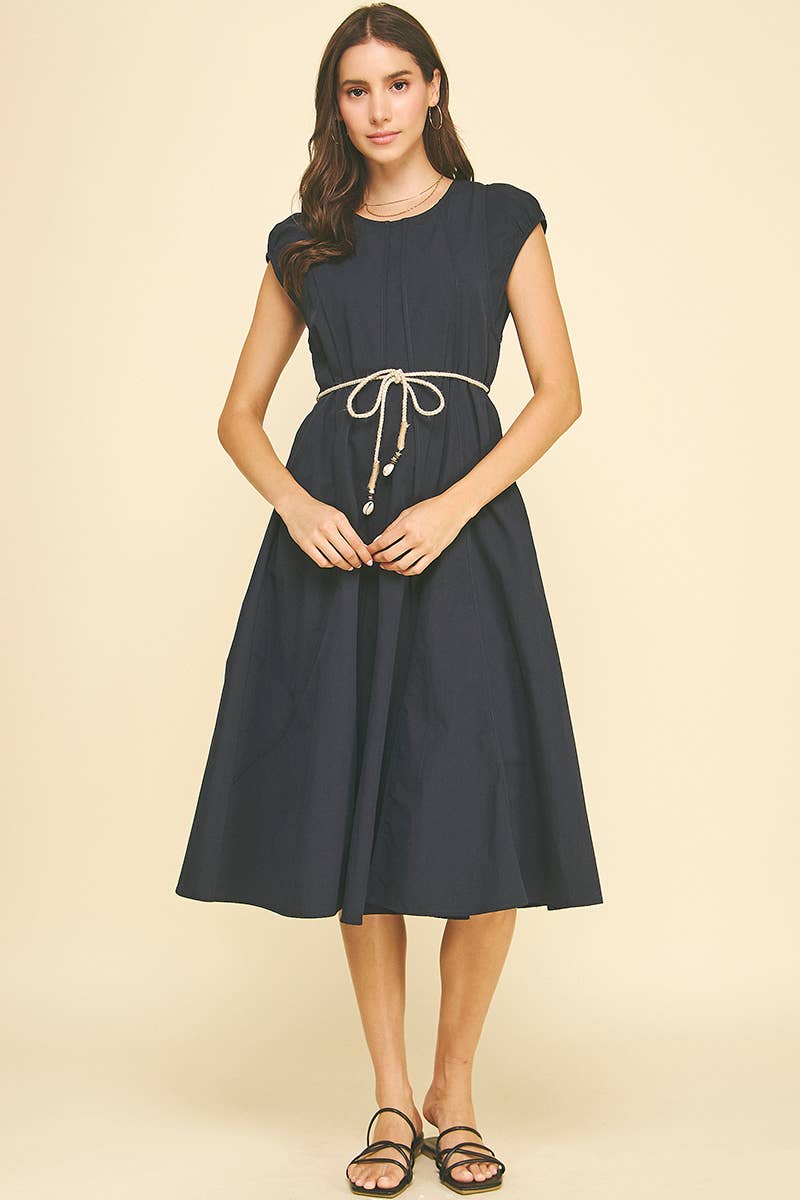 STITCH DETAILED MIDI DRESS