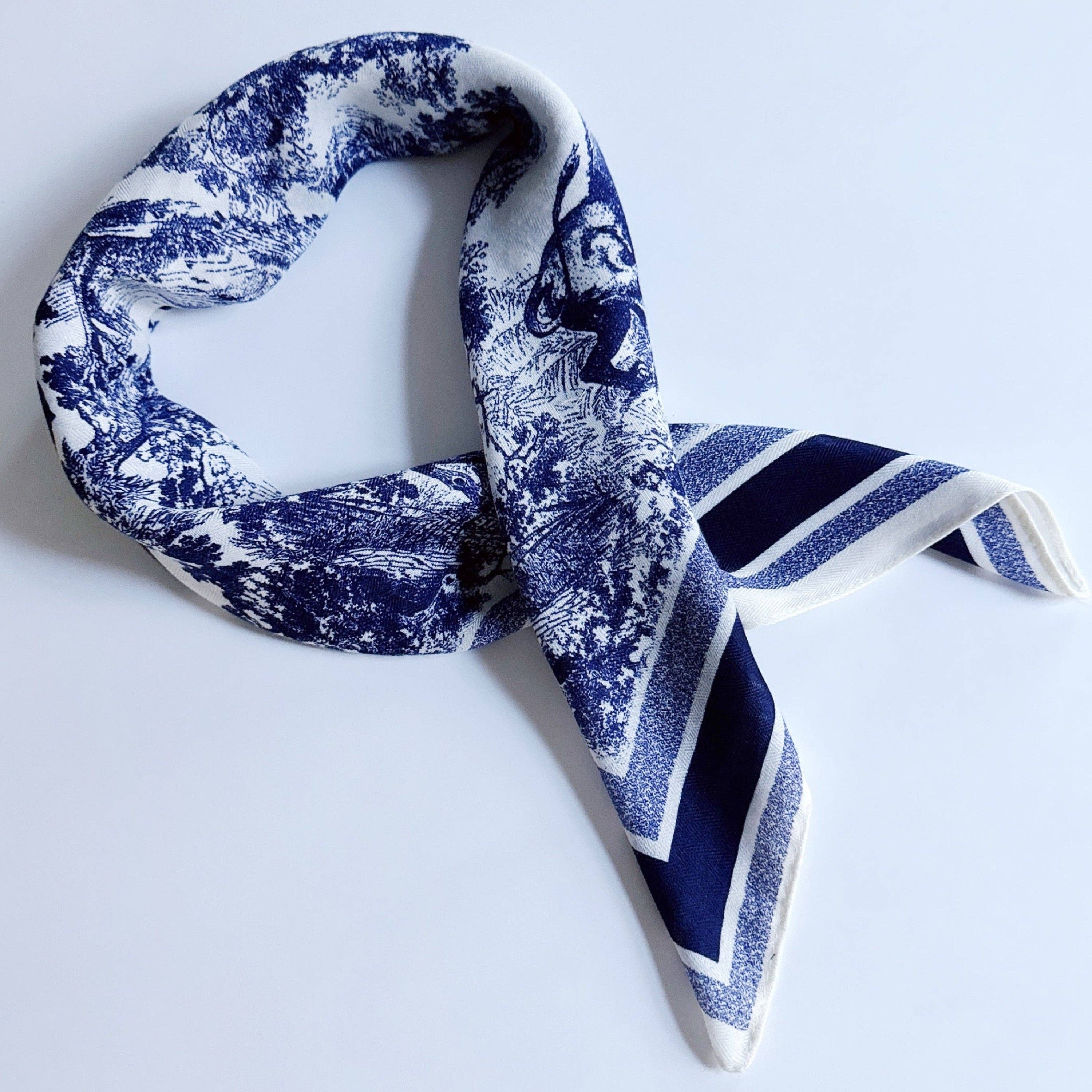 Textured Style Square Scarf – Versatile Accent for Hair, Neck & Handbags