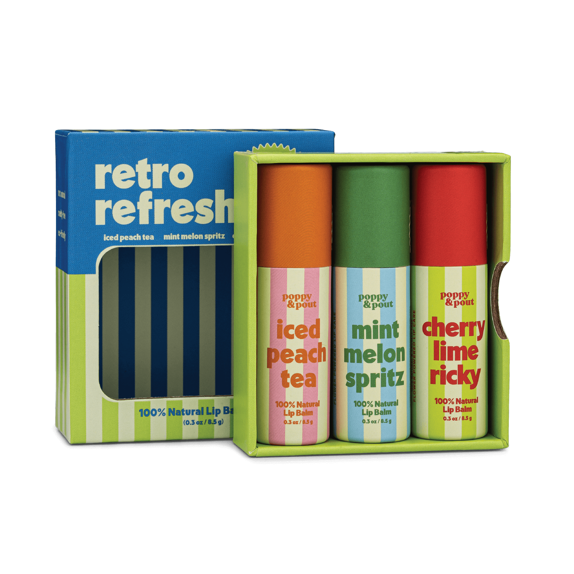 Gift Set, Lip Balm Trio, Retro Refreshers