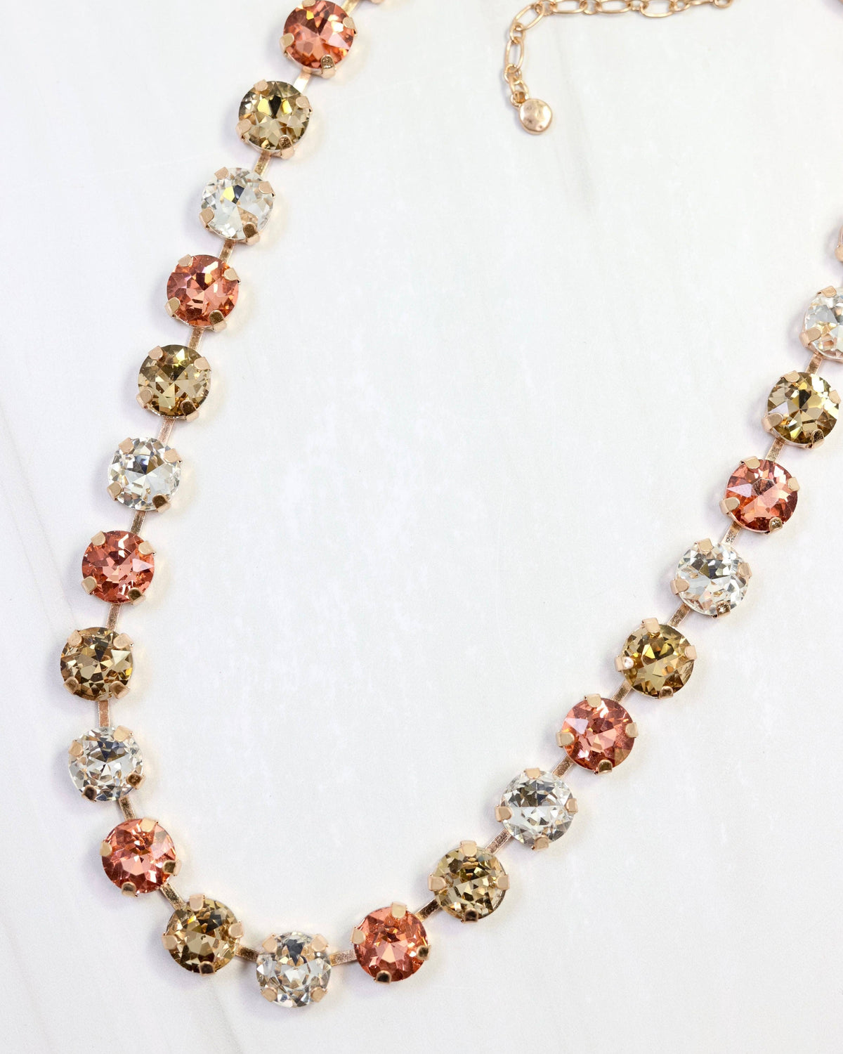Andi Rhinestone Necklace Topaz Multi