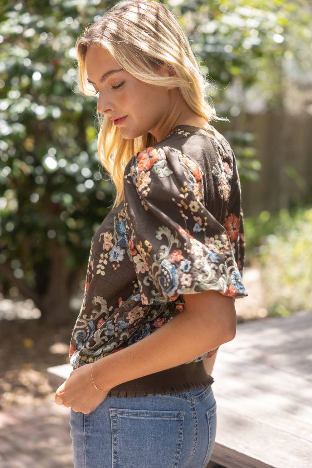 Floral Embroidered Top