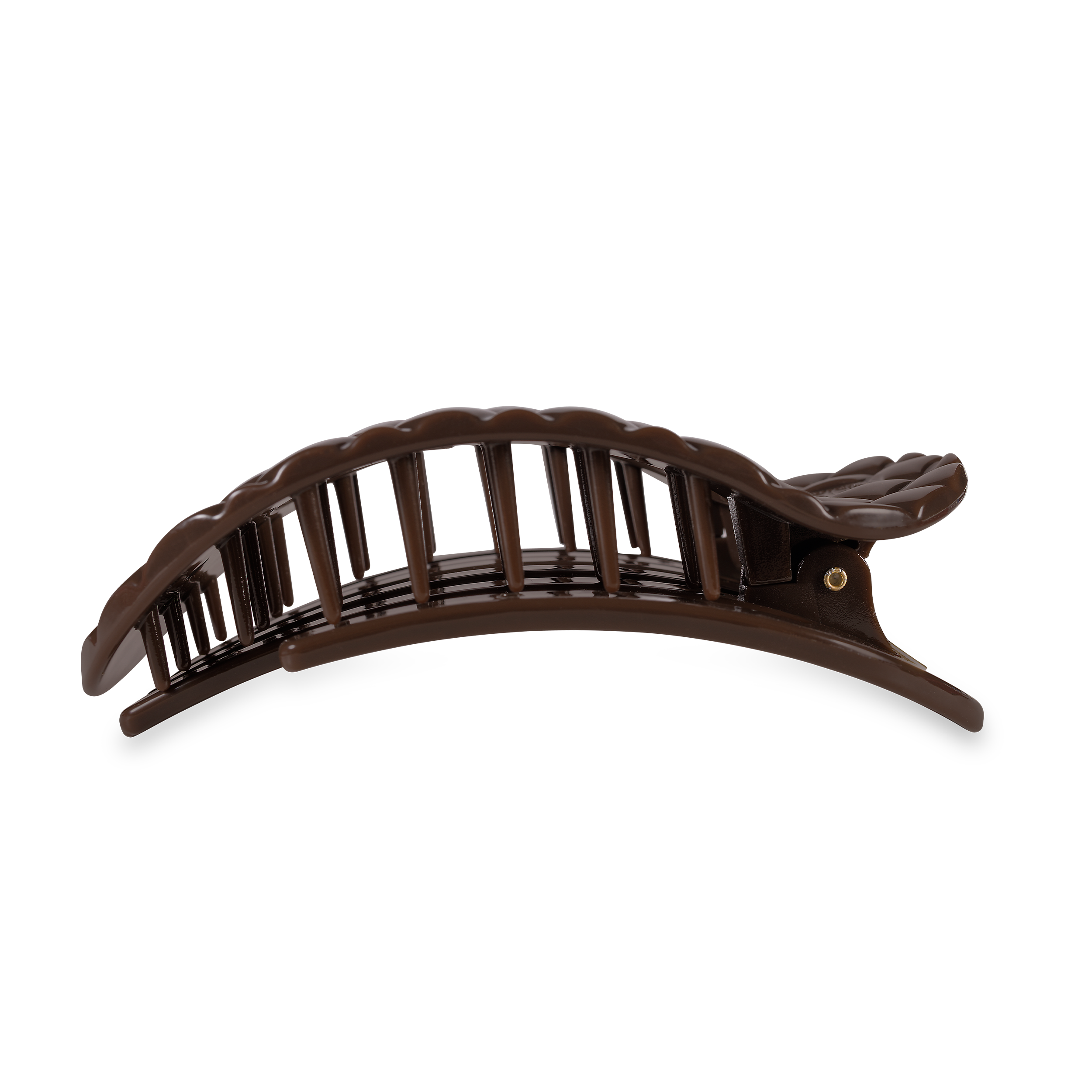 Flat Round Hair Clip | Large | Truly Taupe Quilted