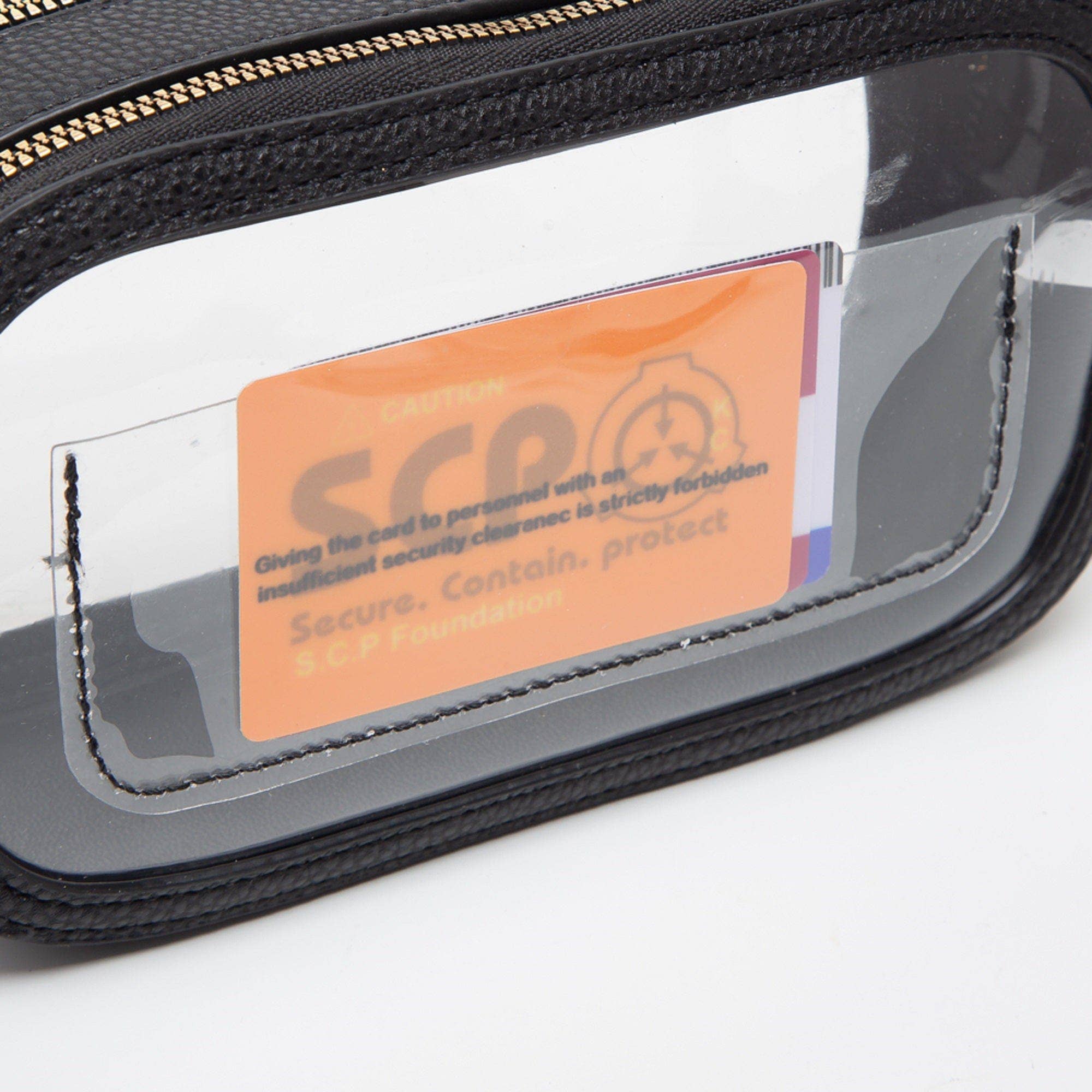 Double Zipper Oval Clear Bag