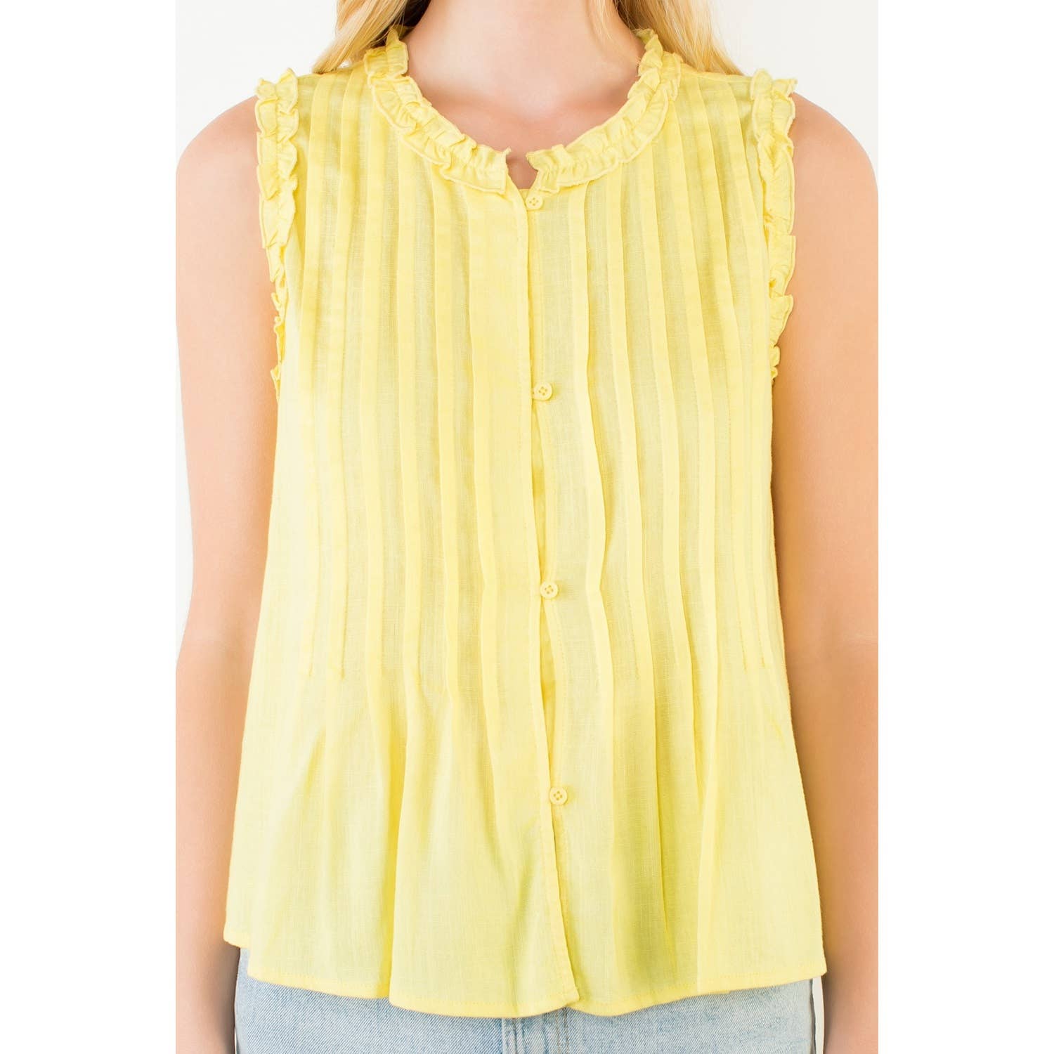 Sleeveless Ruffle Top