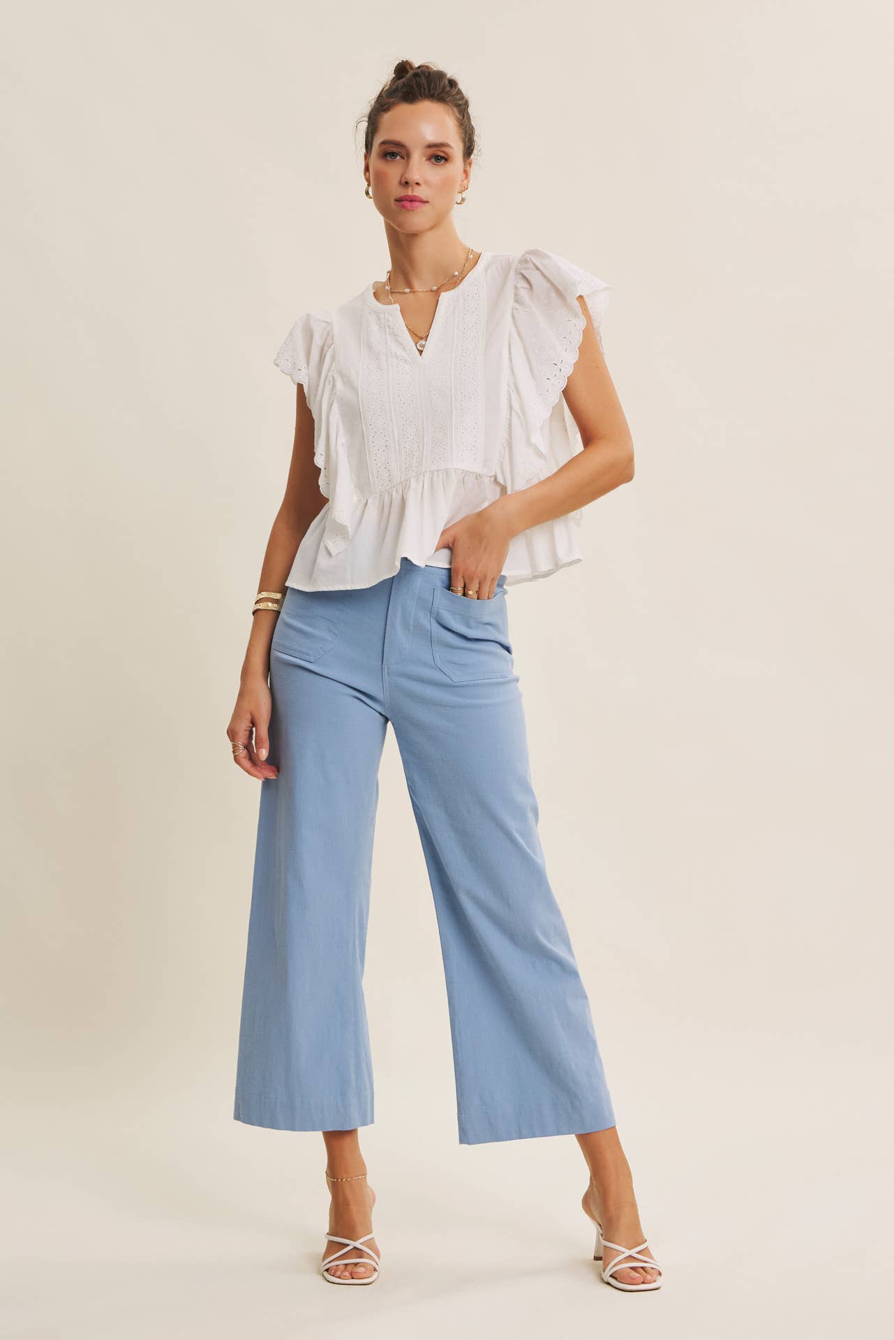 STRETCHY COTTON PANTS
