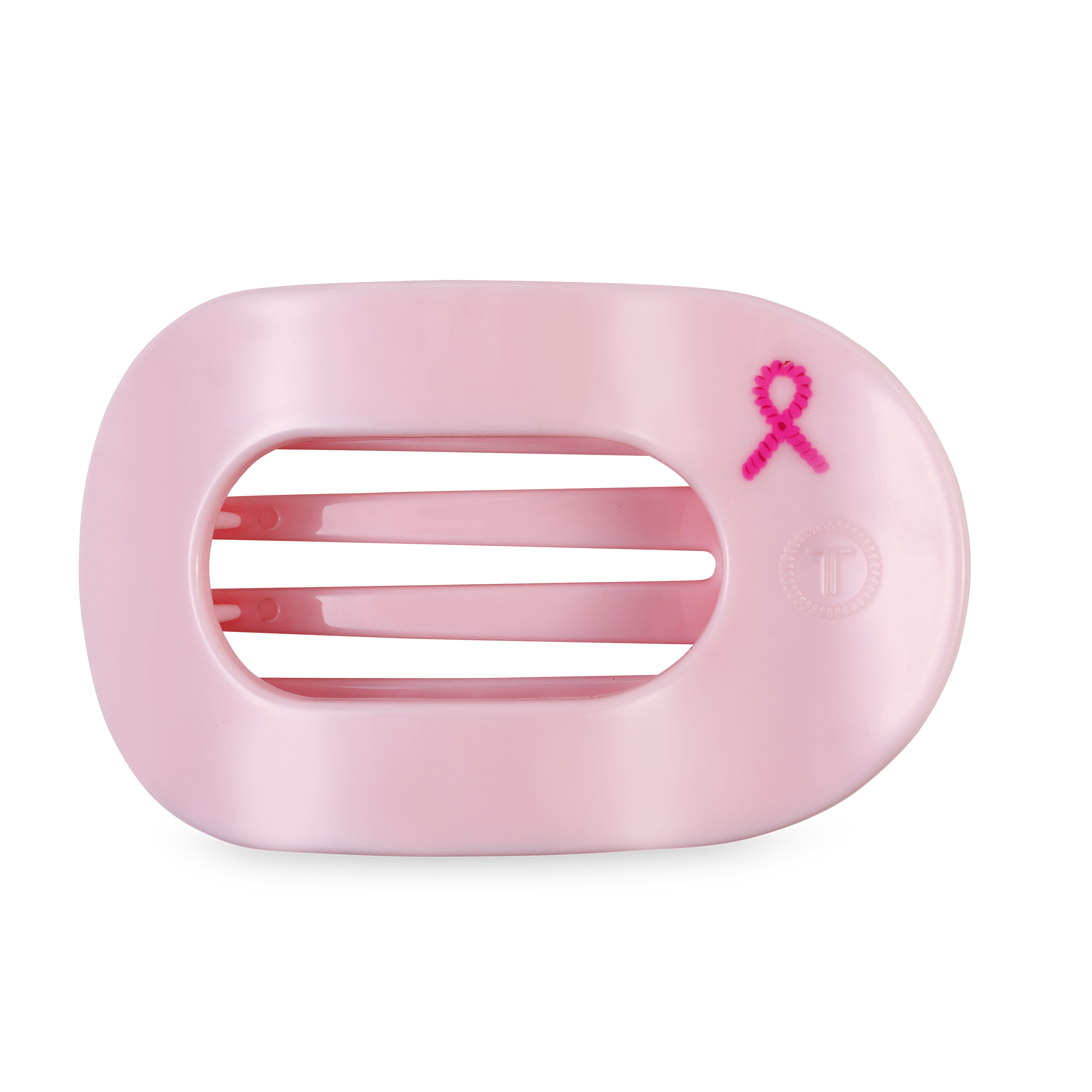 Flat Round Hair Clip | Large | Pink Ribbon Power