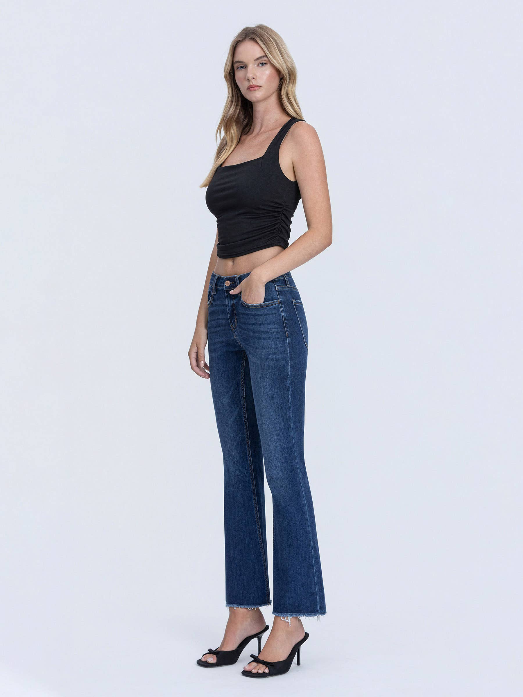 Privilege - MID RISE KICK FLARE JEANS