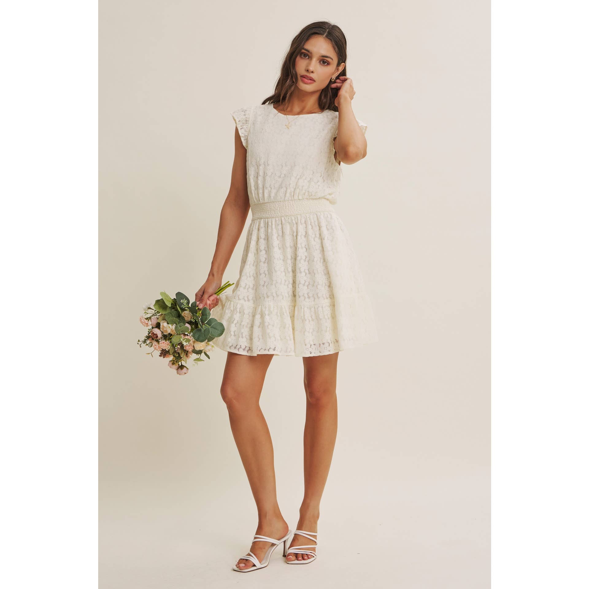 DELICATE LACE MINI DRESS