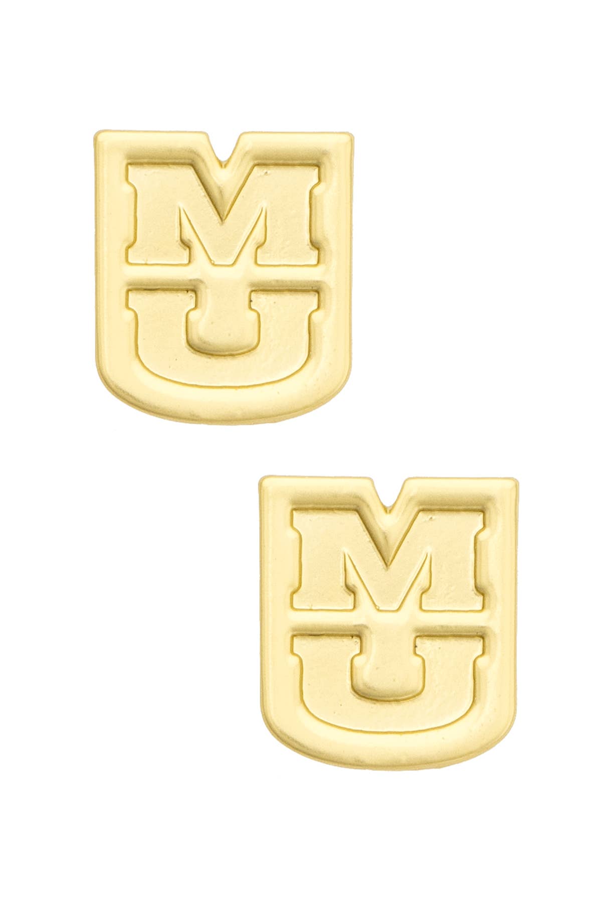 Missouri Tigers Stamped Logo Stud Earrings
