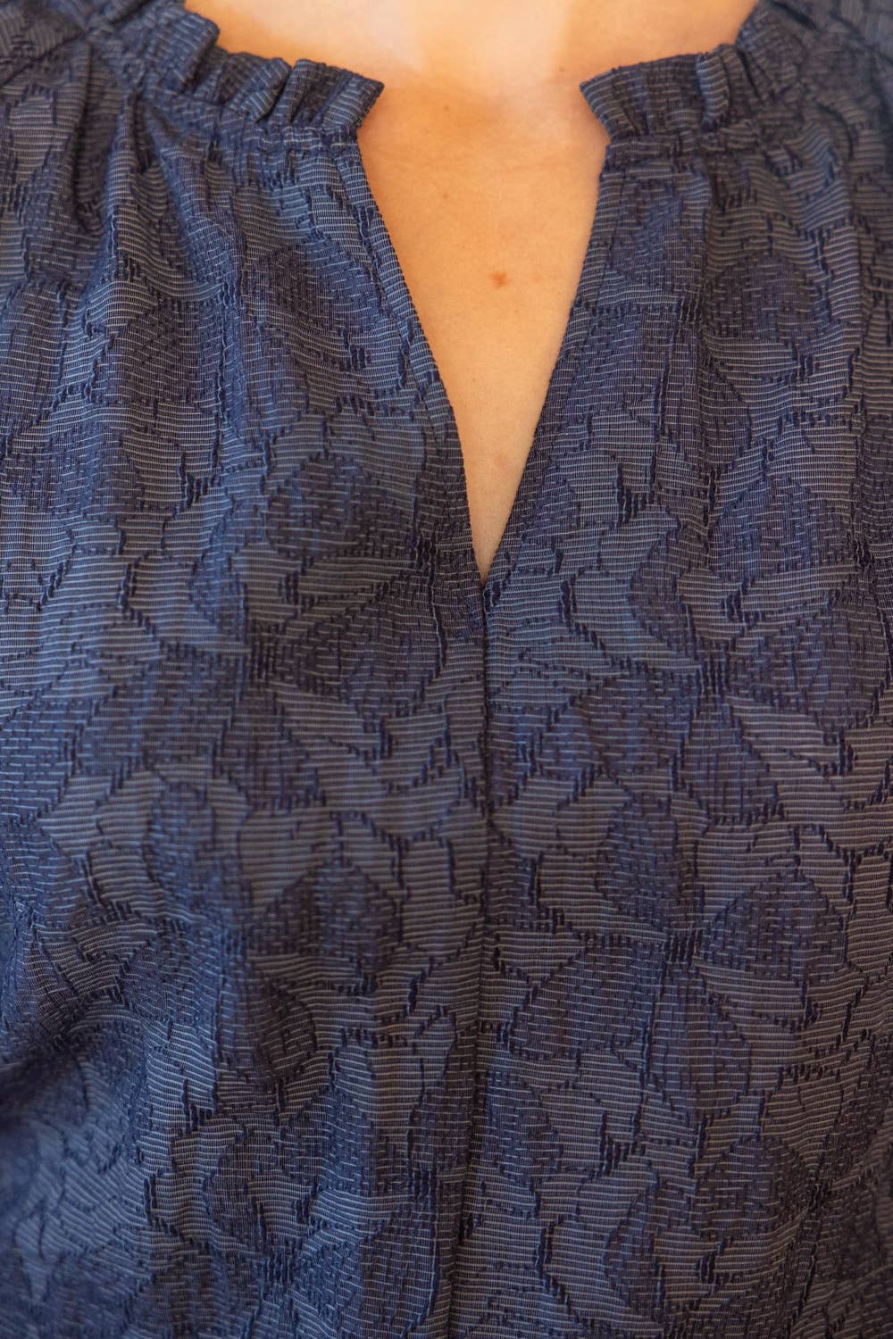 Embroidered Floral Textured Top