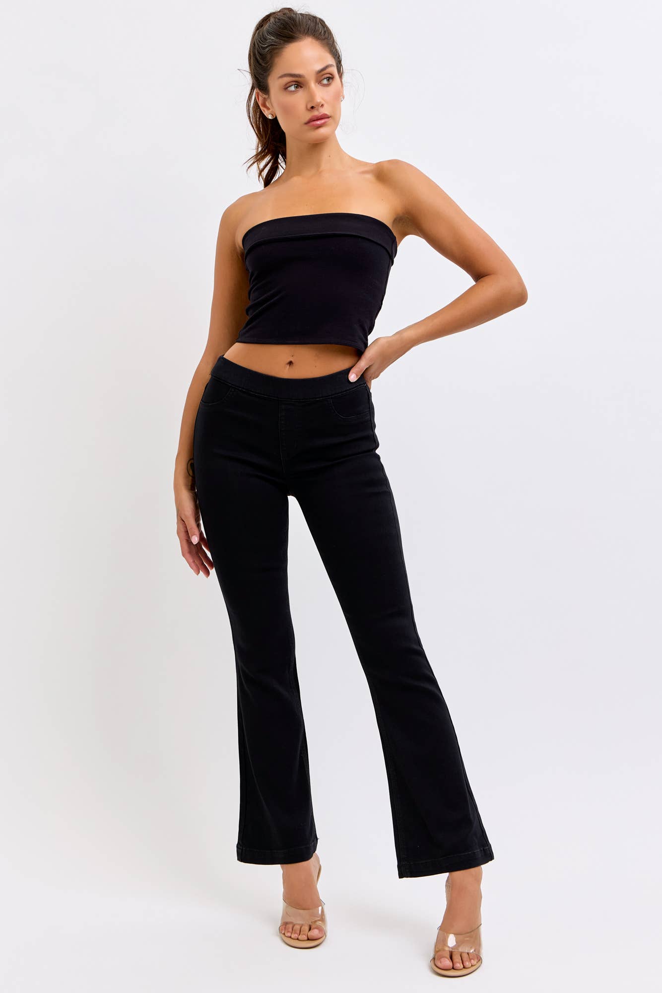 Black Flared Jegging