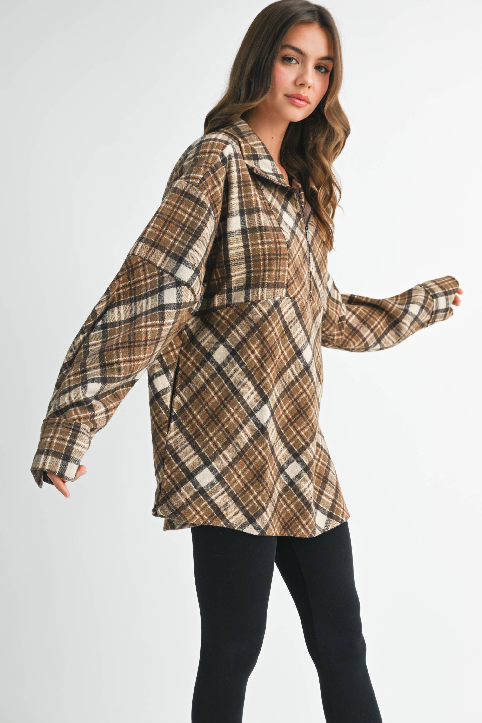 Mya Plaid Pullover