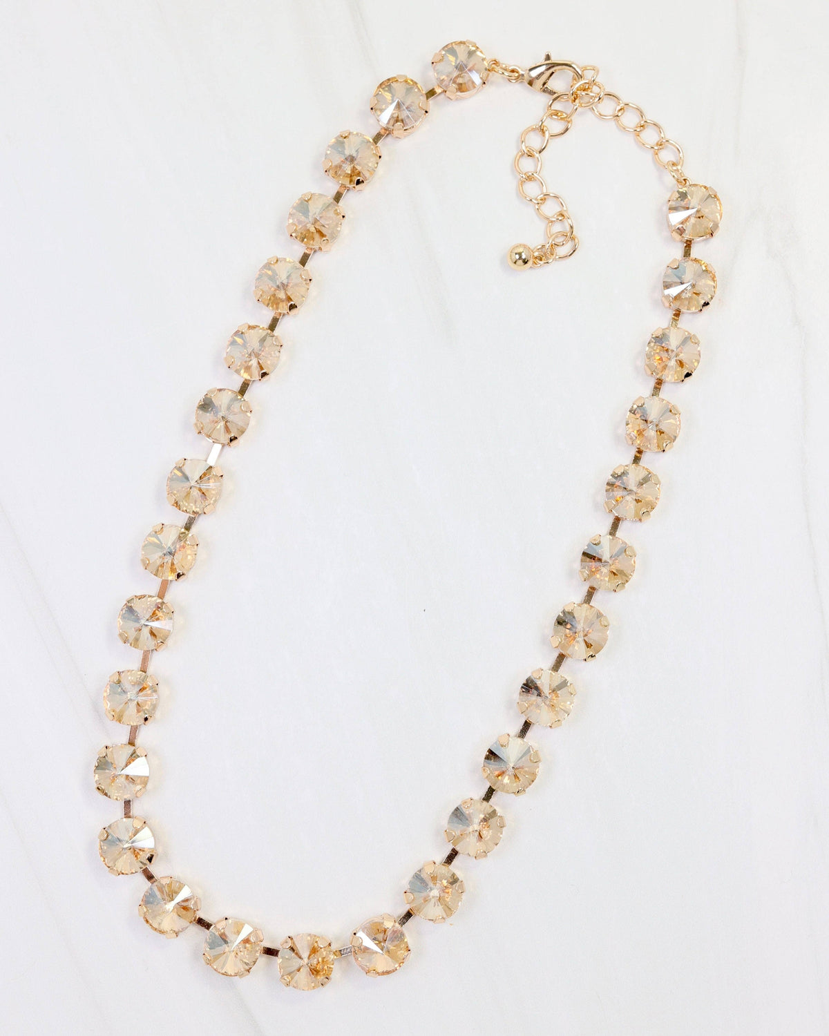 Radcliffe Rhinestone Necklace Champagne