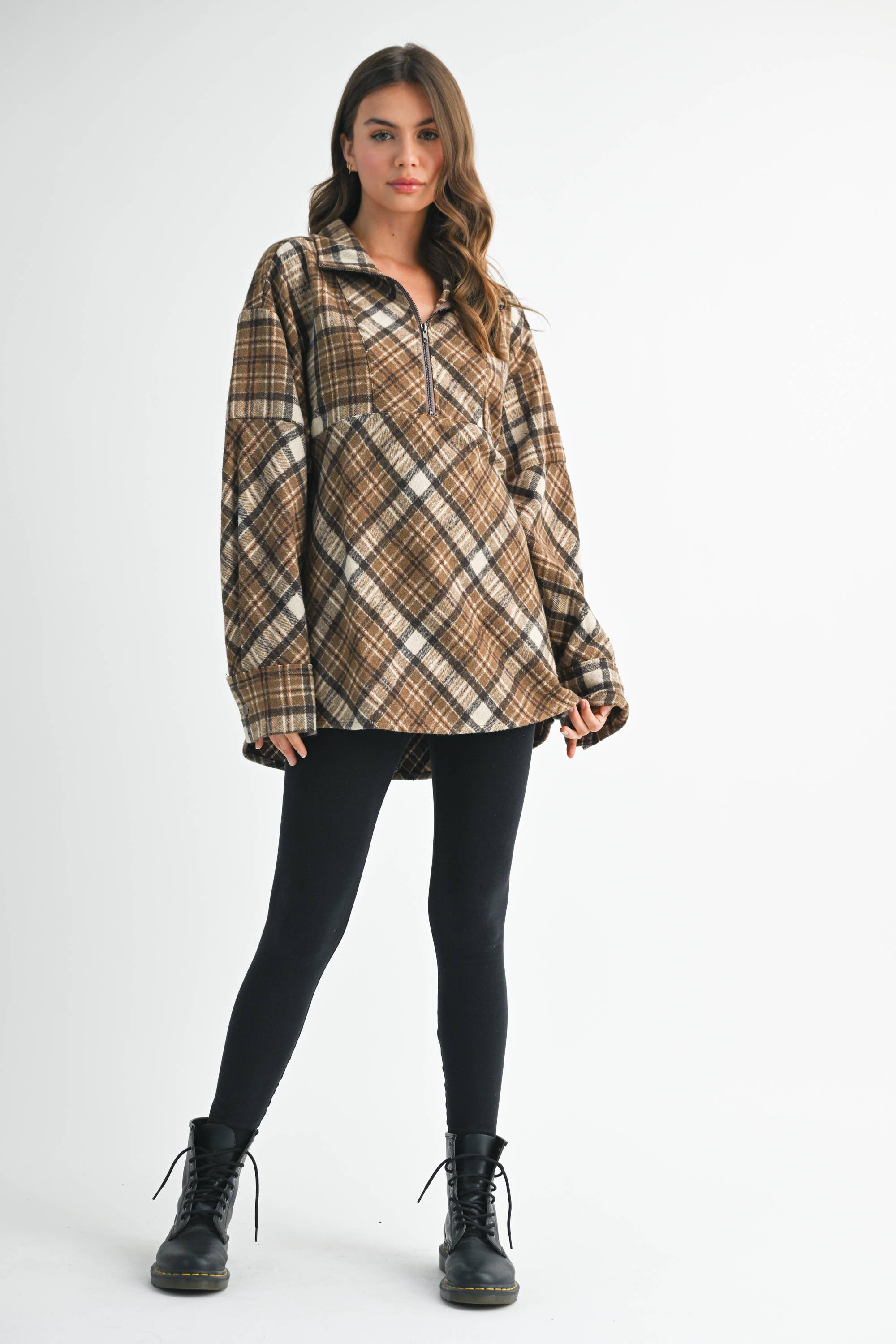 Mya Plaid Pullover